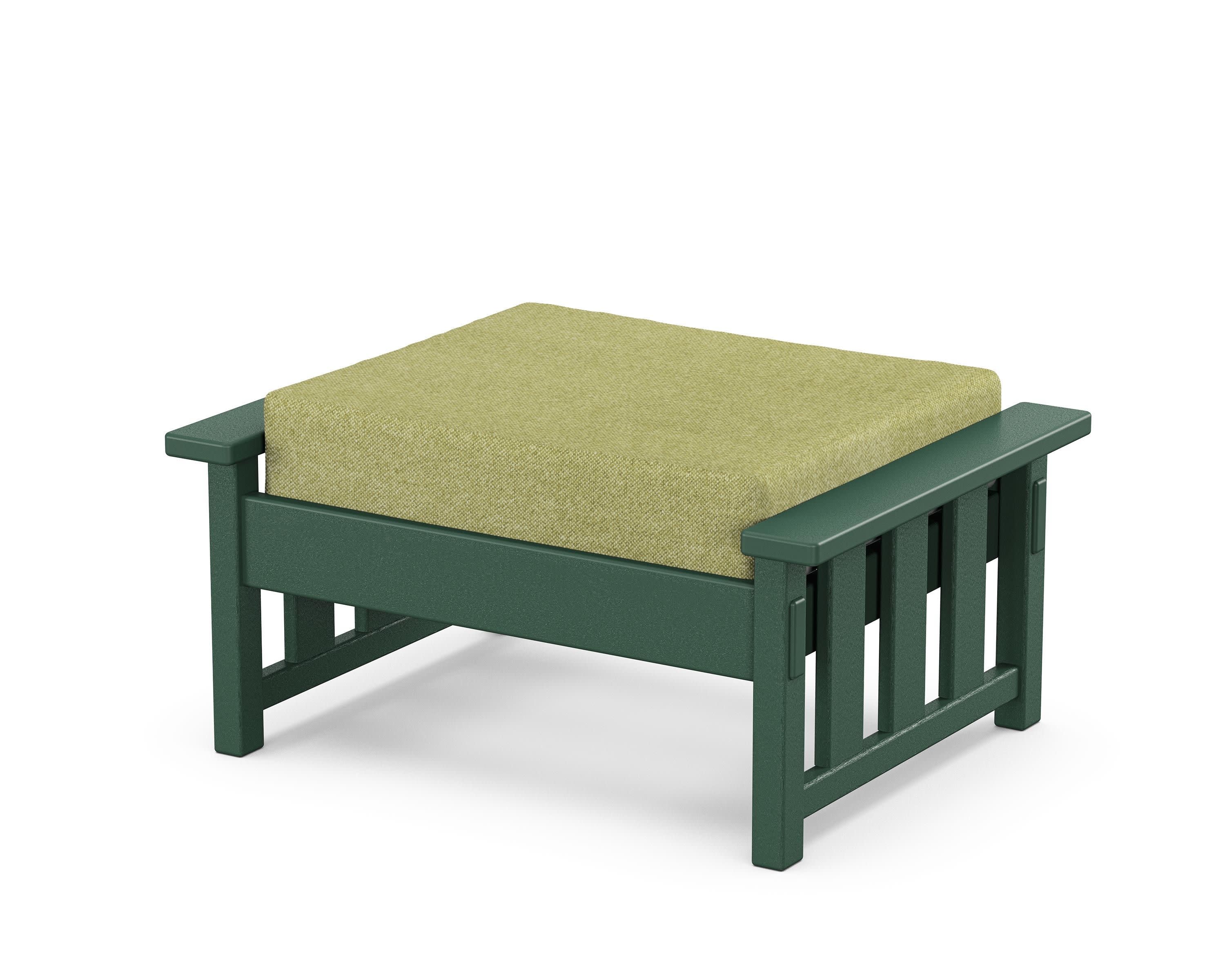 Acadia Deep Seating Ottoman in Green / Chartreuse Boucle