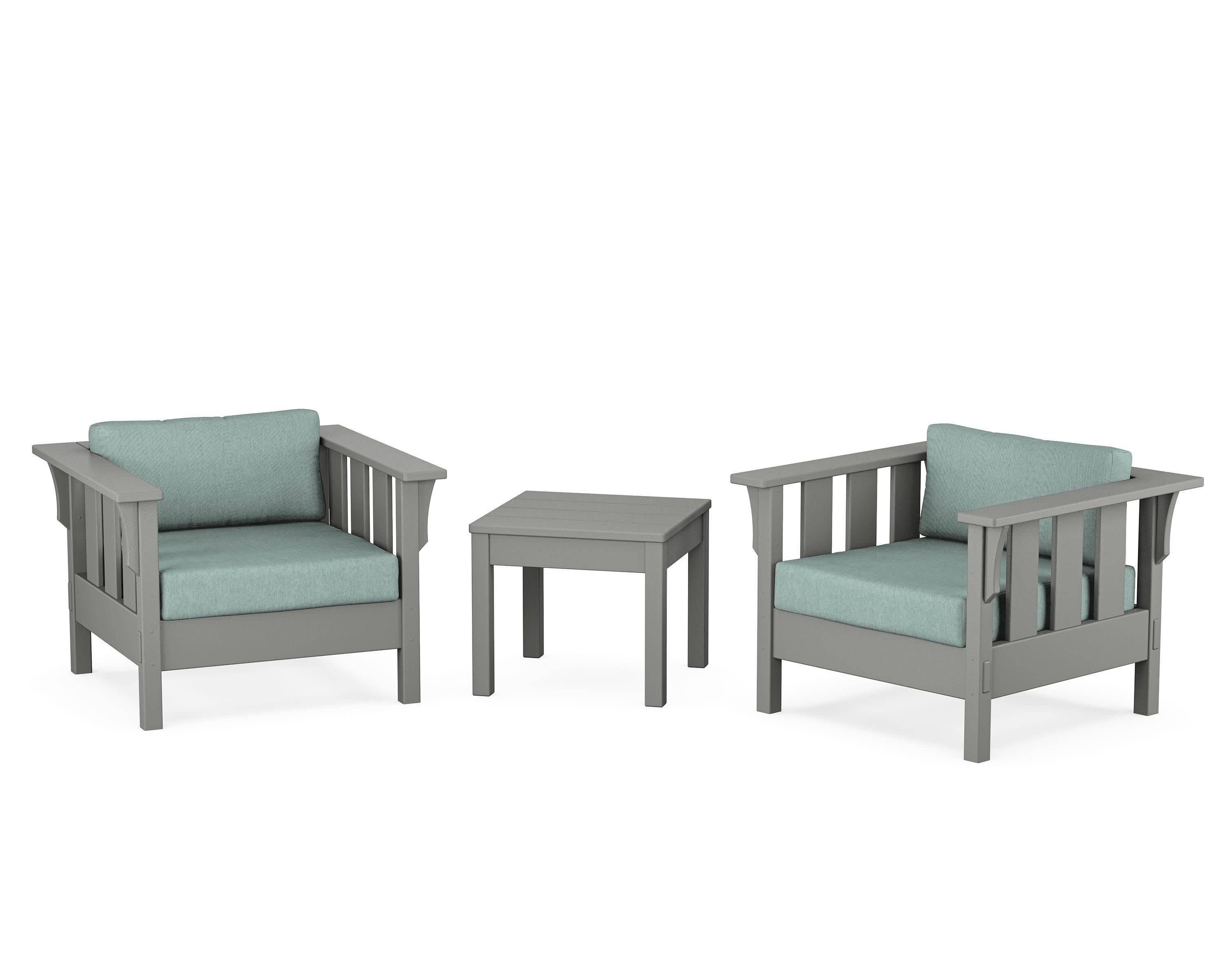 Acadia 3-Piece Deep Seating Set in Slate Grey / Glacier Spa