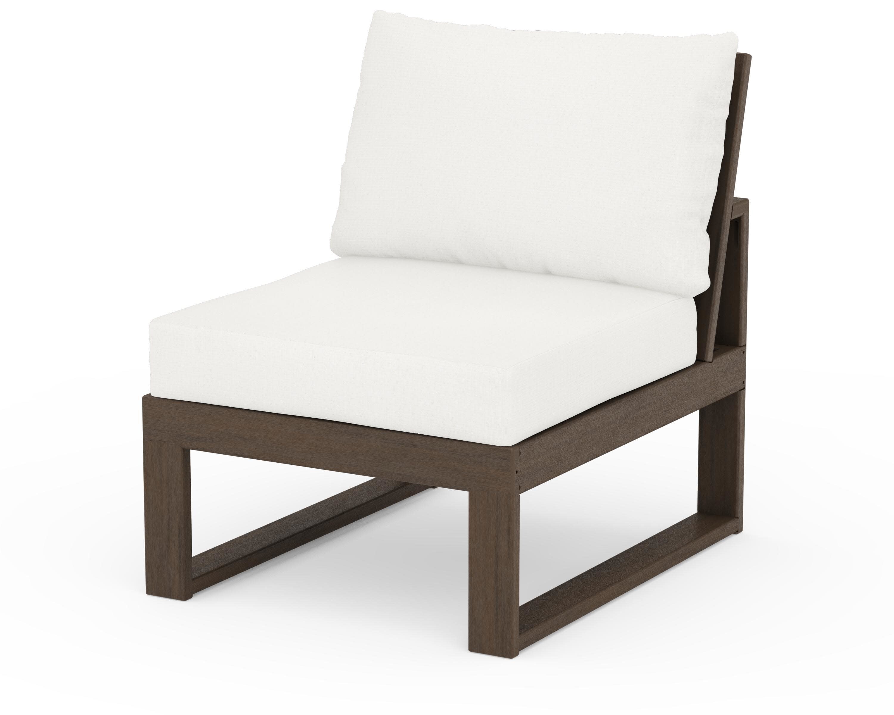 Modular Armless Chair in Kona / Natural Linen
