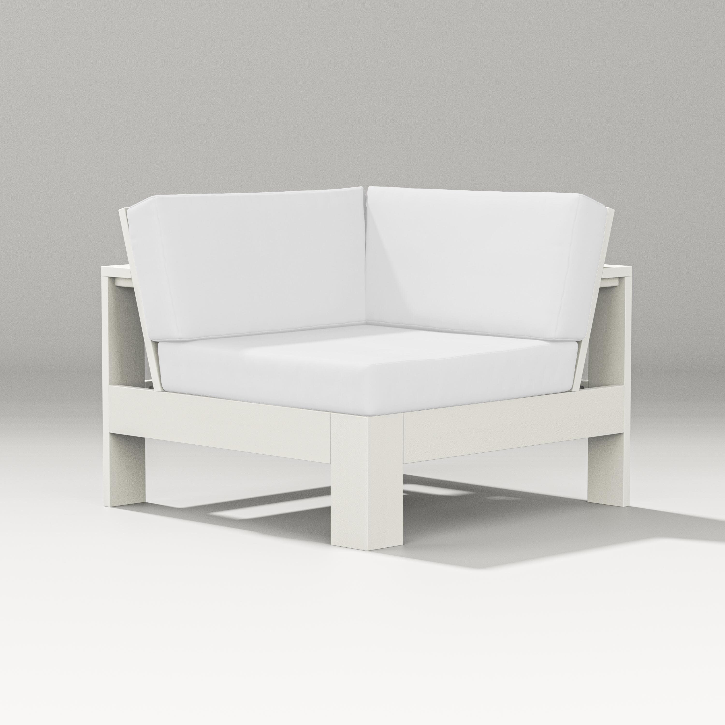 Latitude Modular Corner Chair in Vintage White / Natural