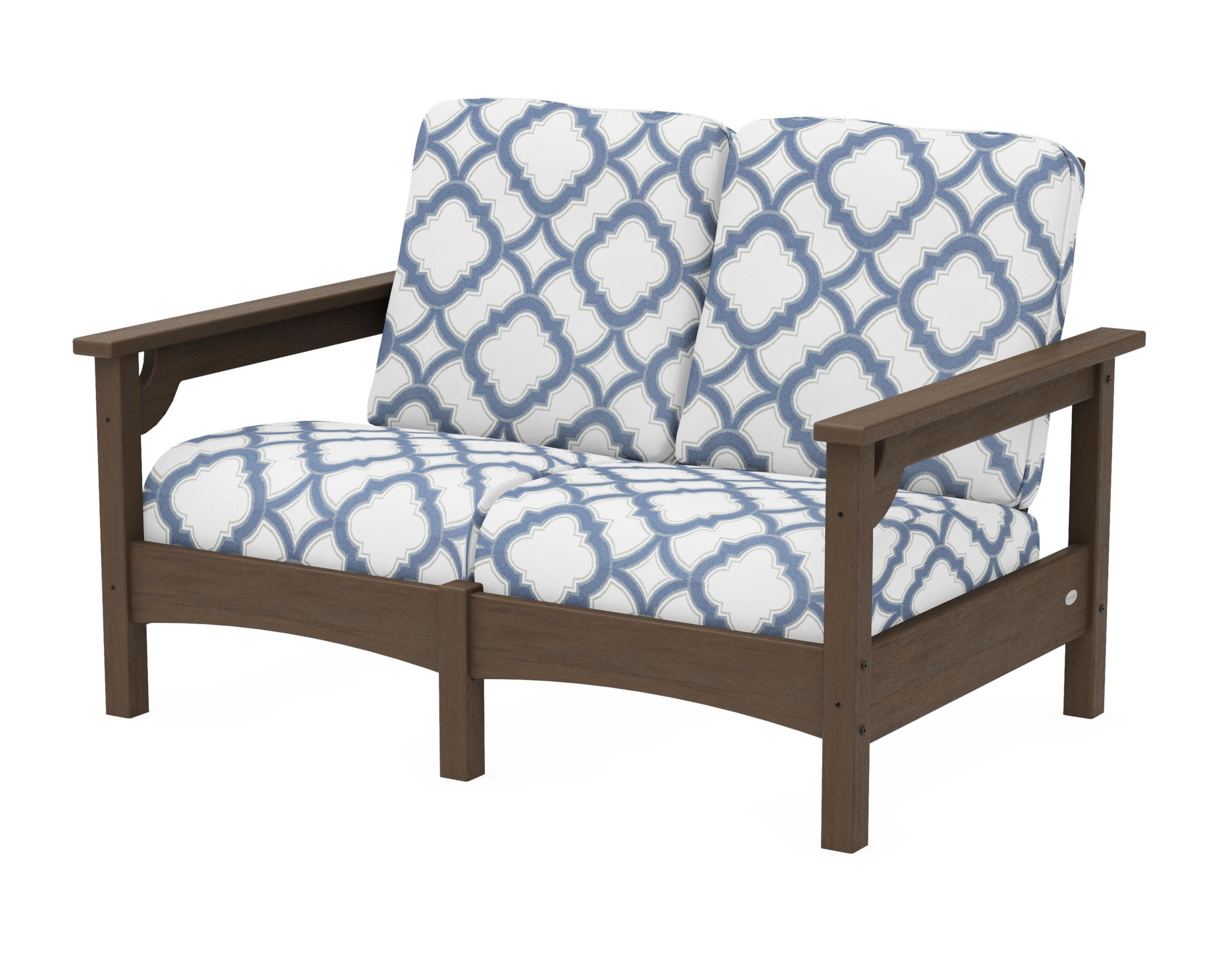 Club Loveseat in Kona / Trellis Sky Blue