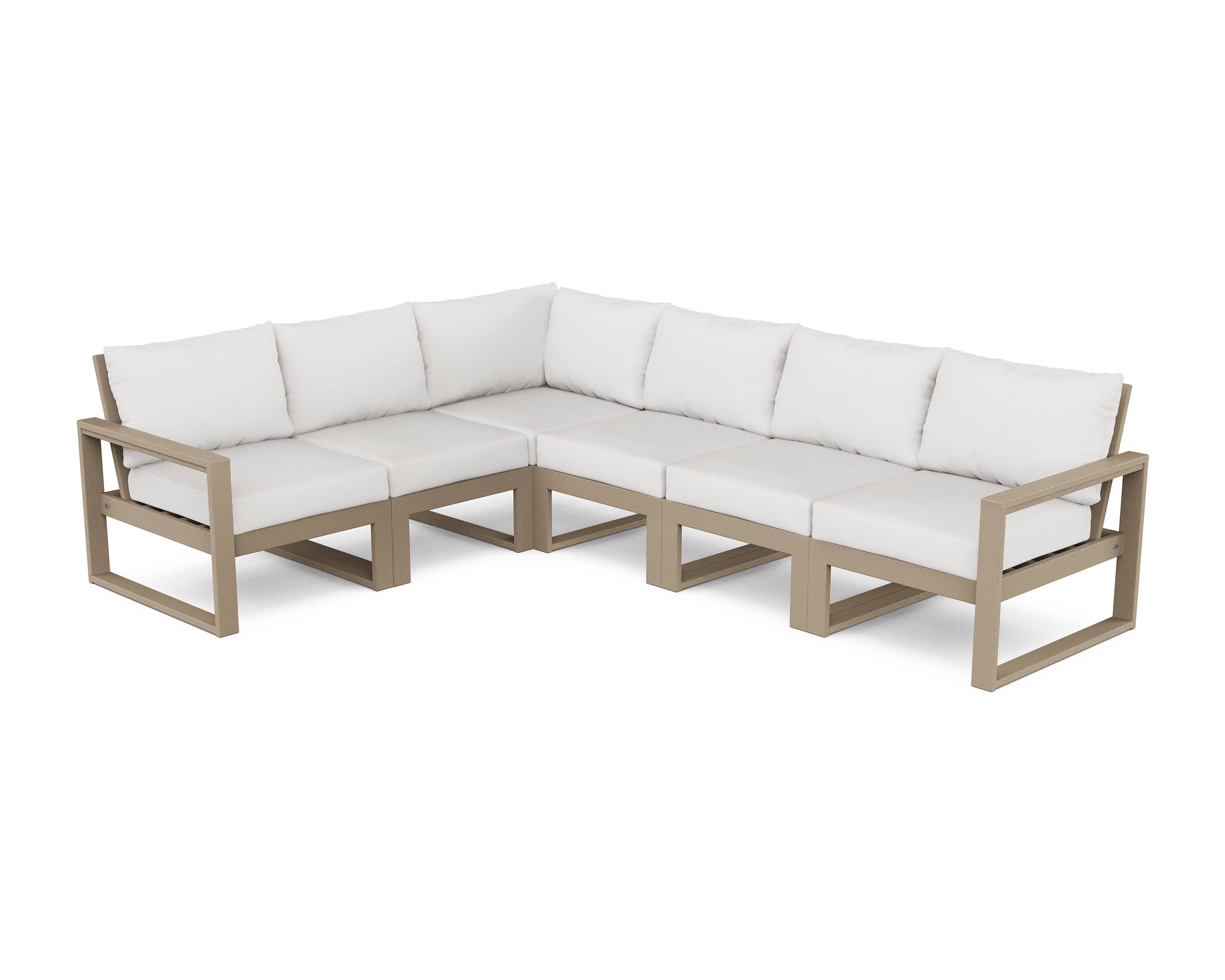 EDGE 6-Piece Modular Deep Seating Set in Vintage Sahara / Natural Linen