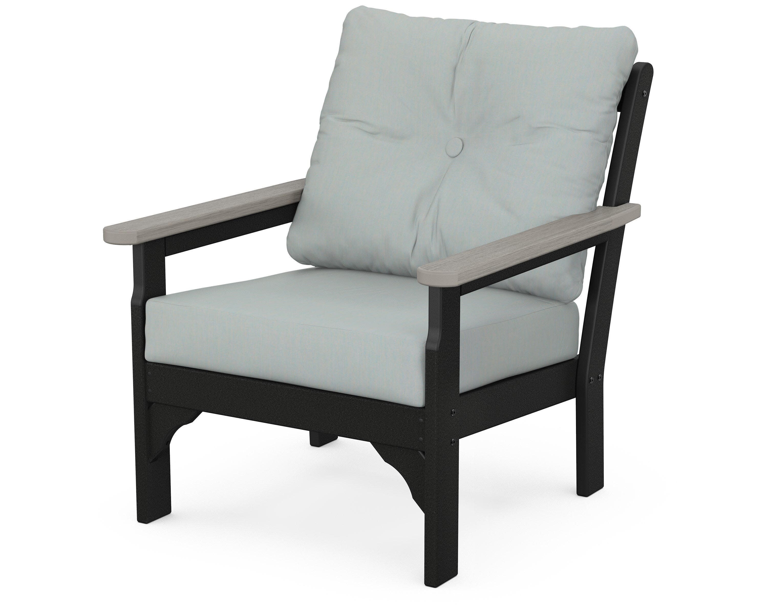 Vineyard Deep Seating Chair in Black / Driftwood / Spa