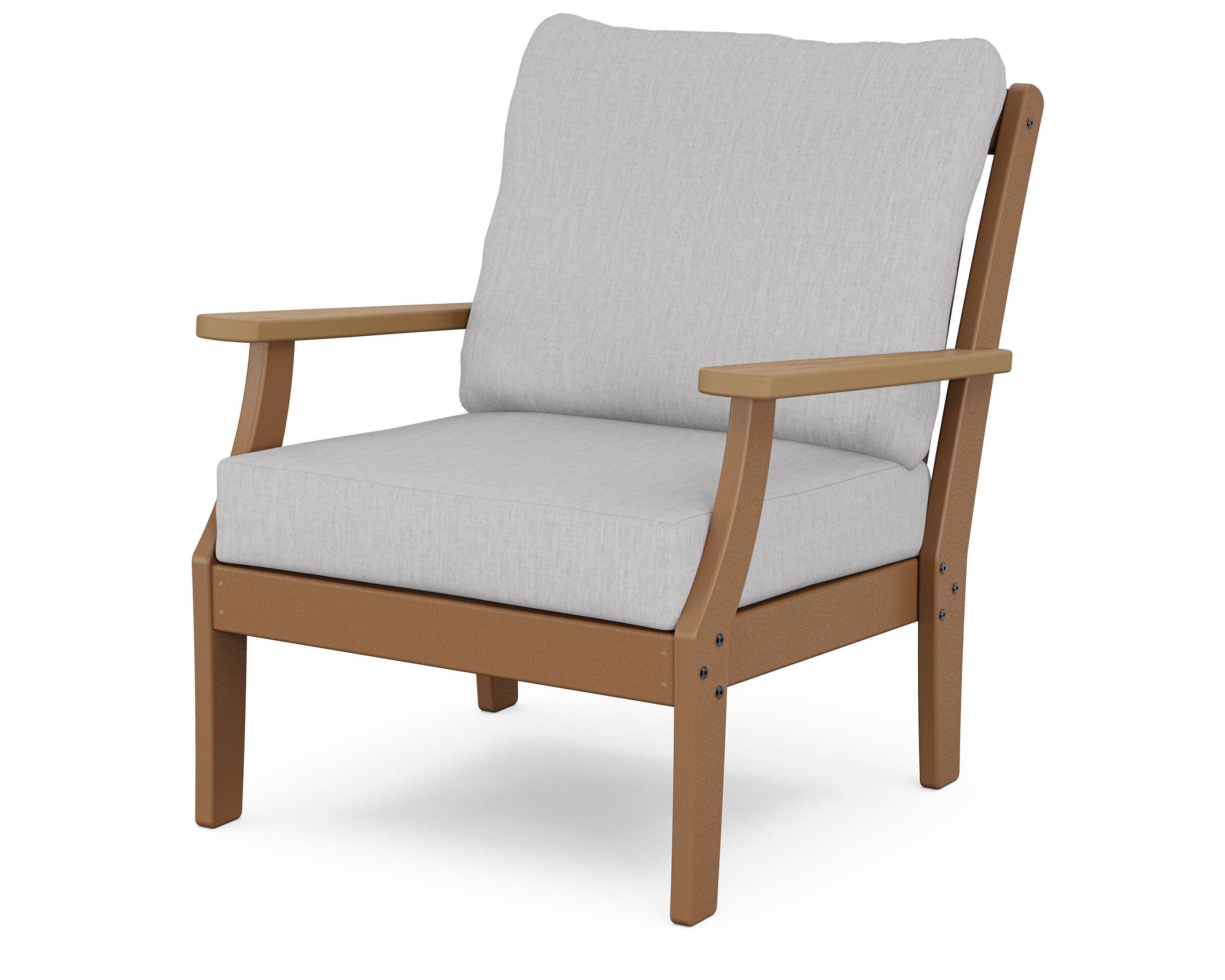 Braxton Deep Seating Chair in Teak / Natural / Granite