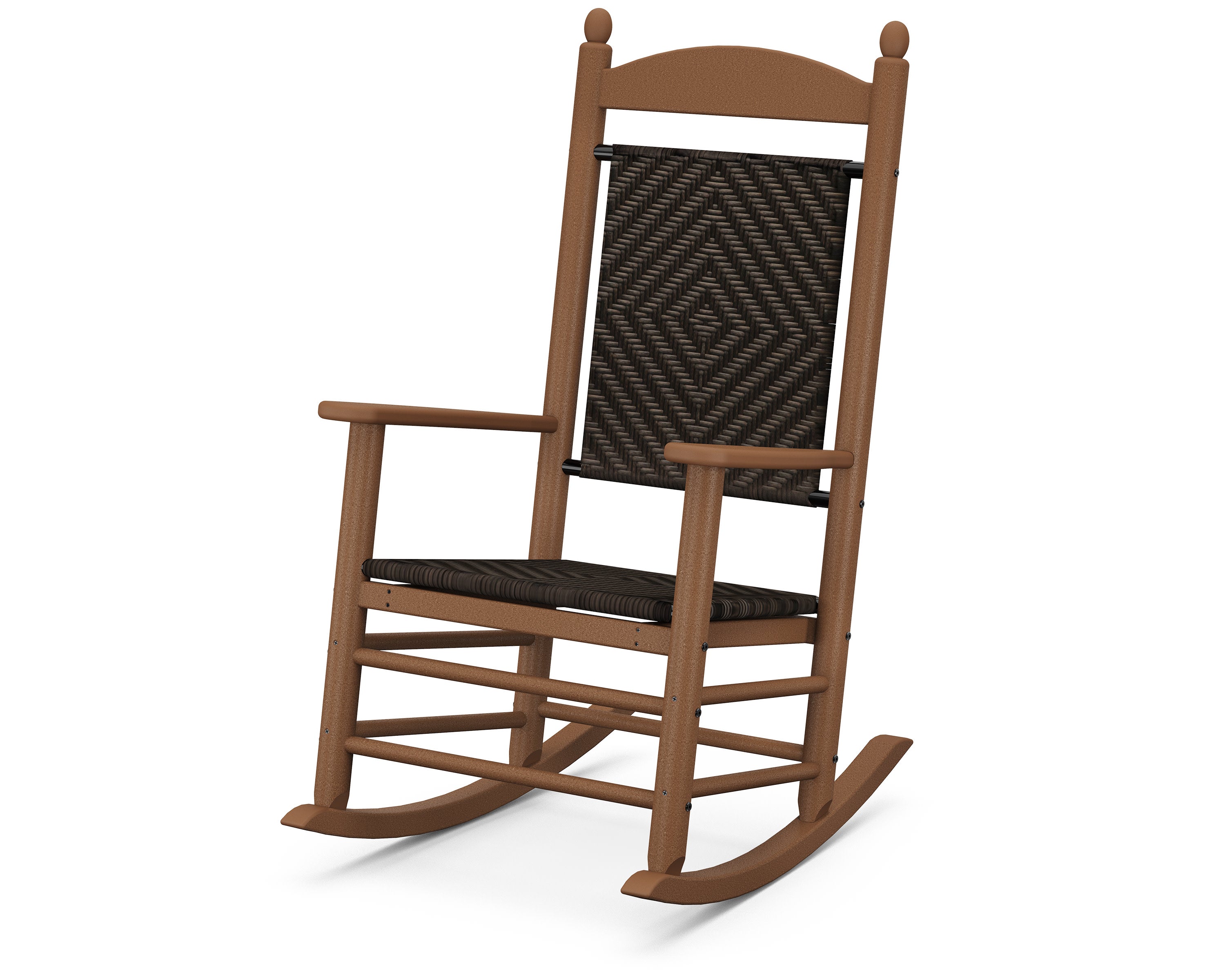 Jefferson Woven Rocking Chair in Teak / Cahaba