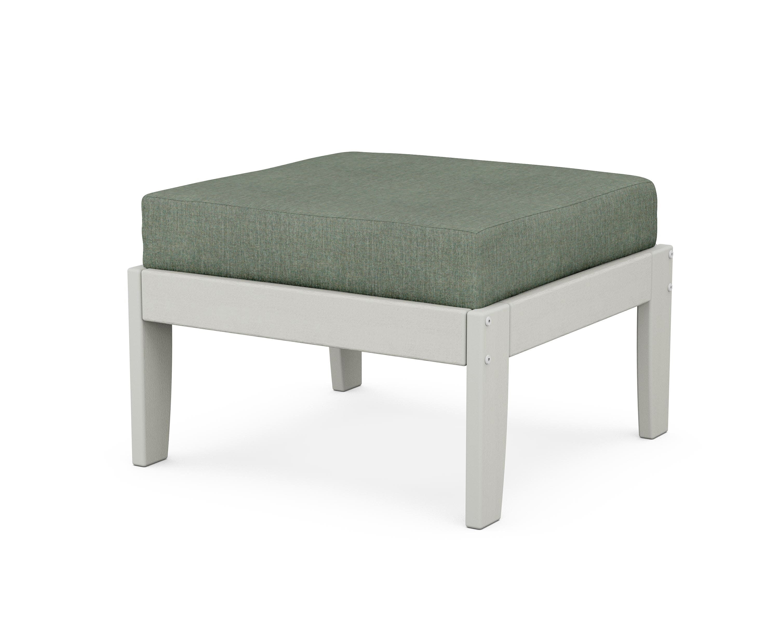 Modular Ottoman - Classic in Vintage White / Cast Sage