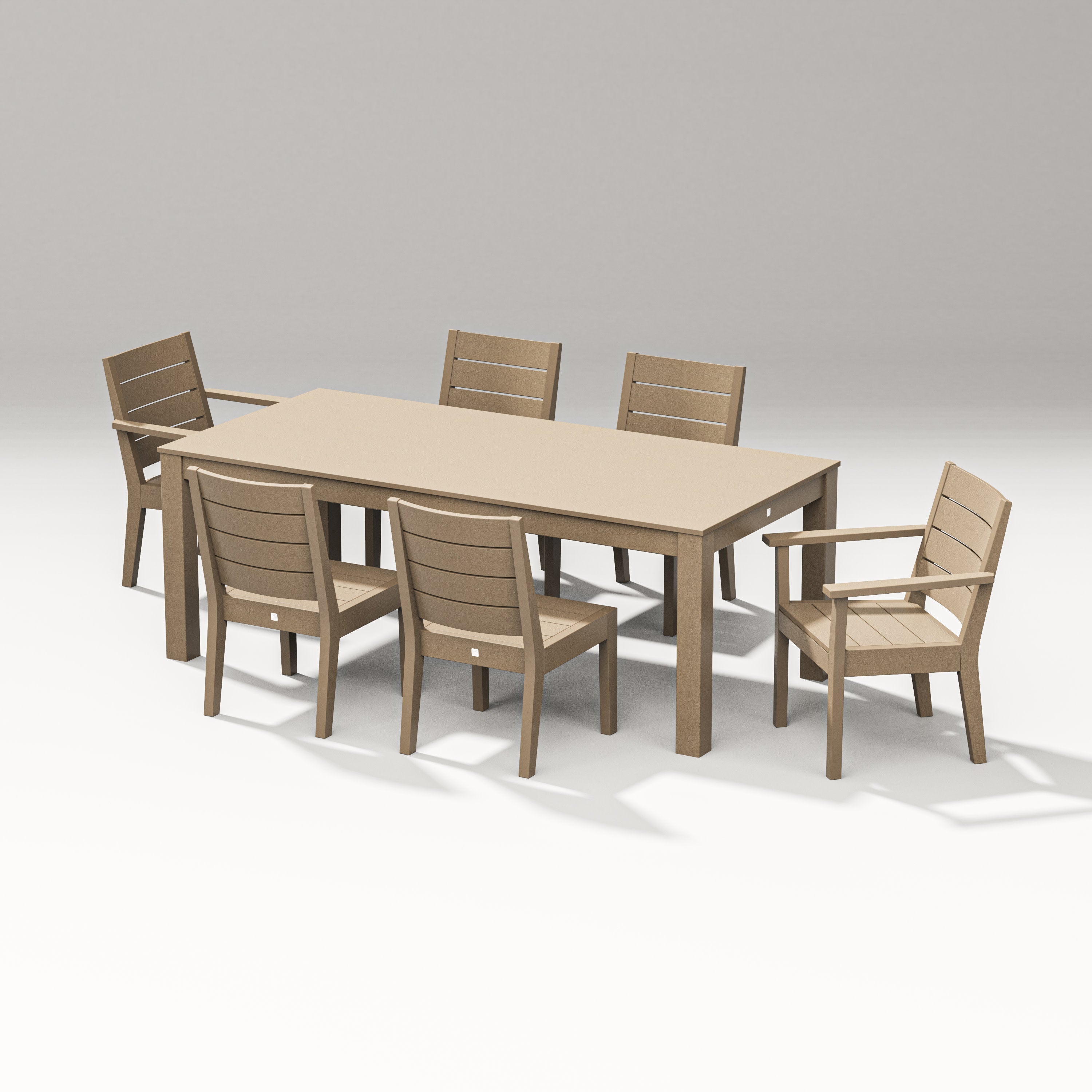 Latitude 7-Piece Dining Set - Parsons 84" in Vintage Sahara