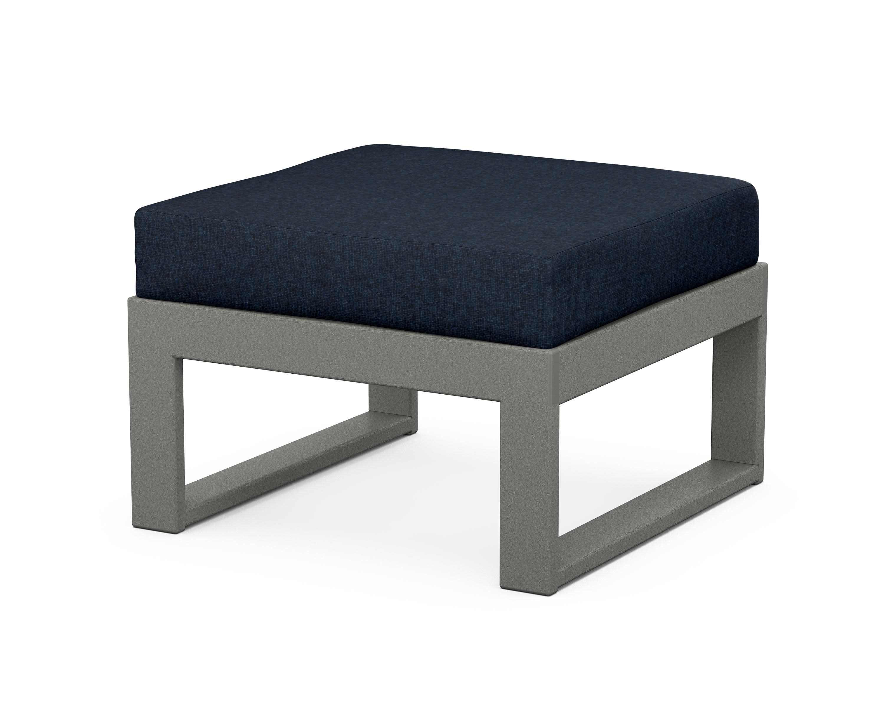 Modular Ottoman - Modern in Slate Grey / Marine Indigo