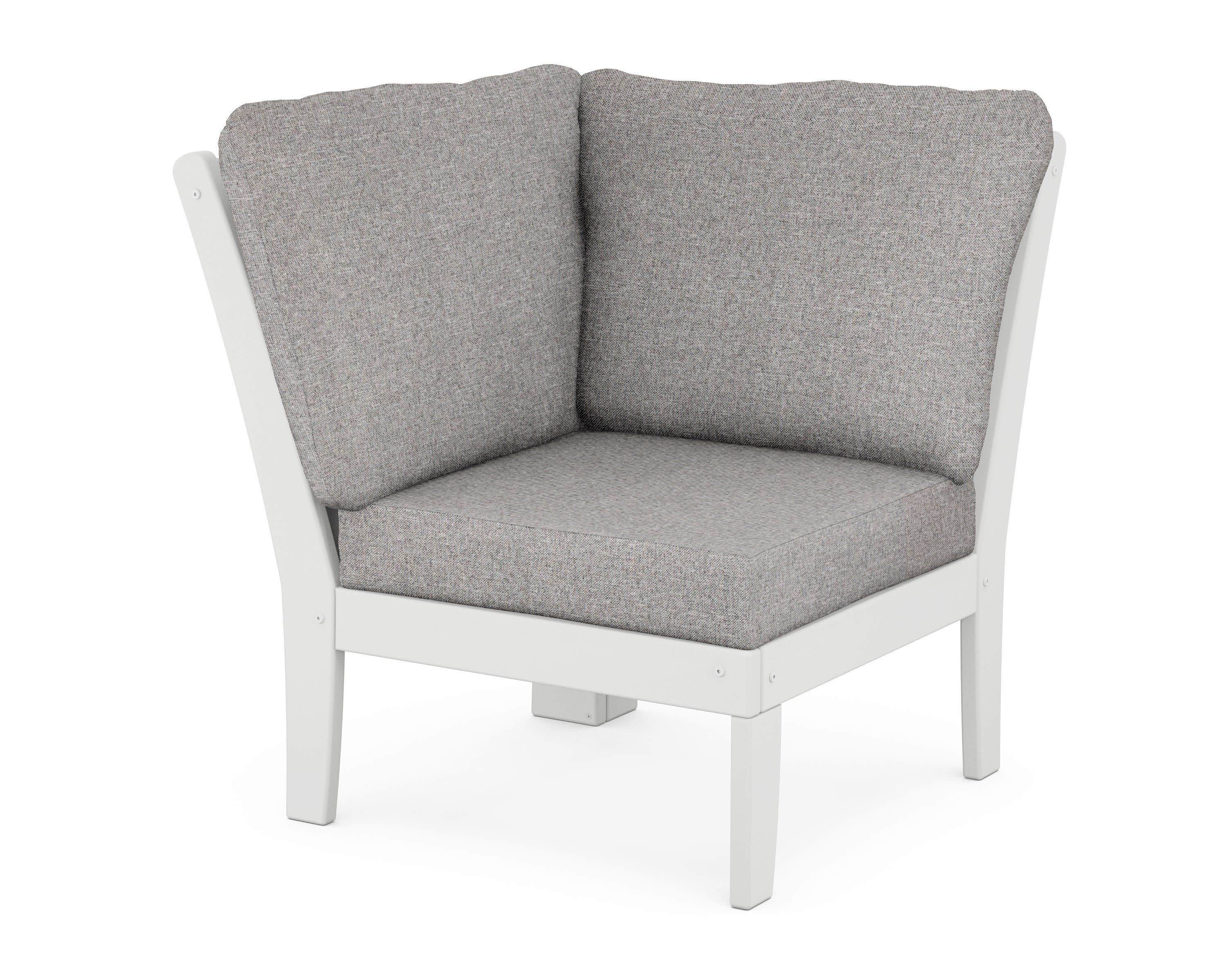Braxton Modular Corner Chair in White / Grey Mist