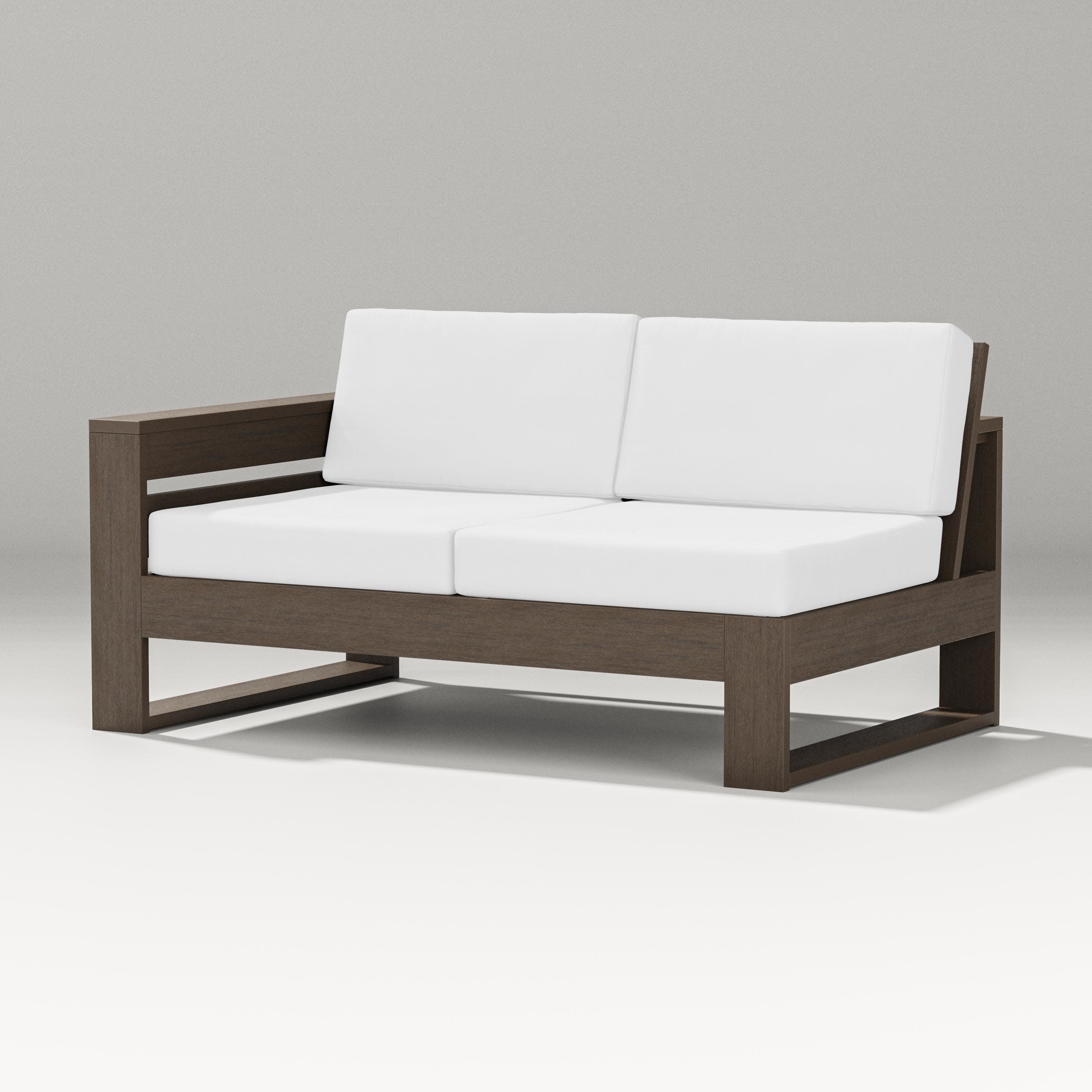 Latitude Modular Left Arm Loveseat in Kona / Natural