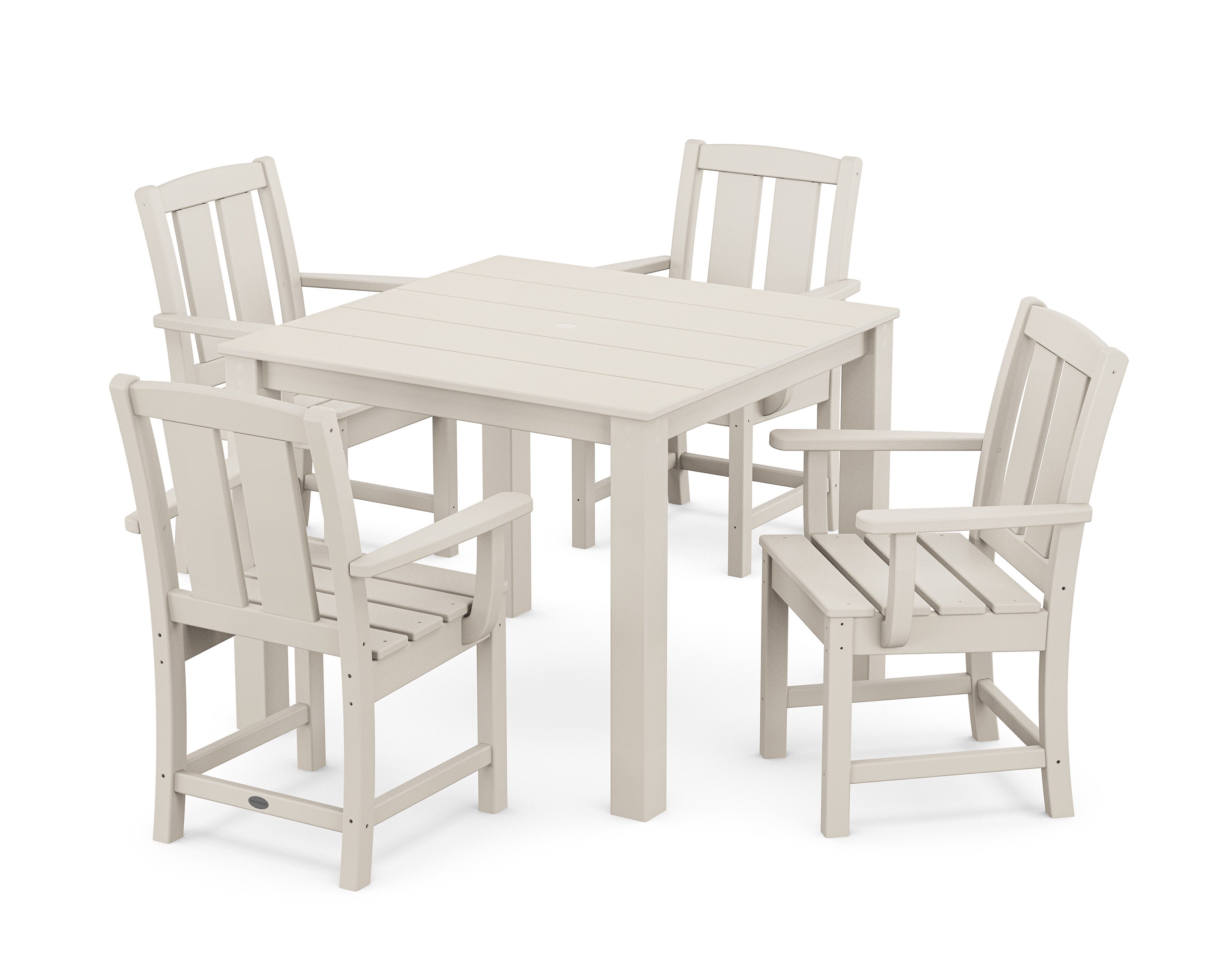 Mission 5-Piece Parsons Dining Set in Sand