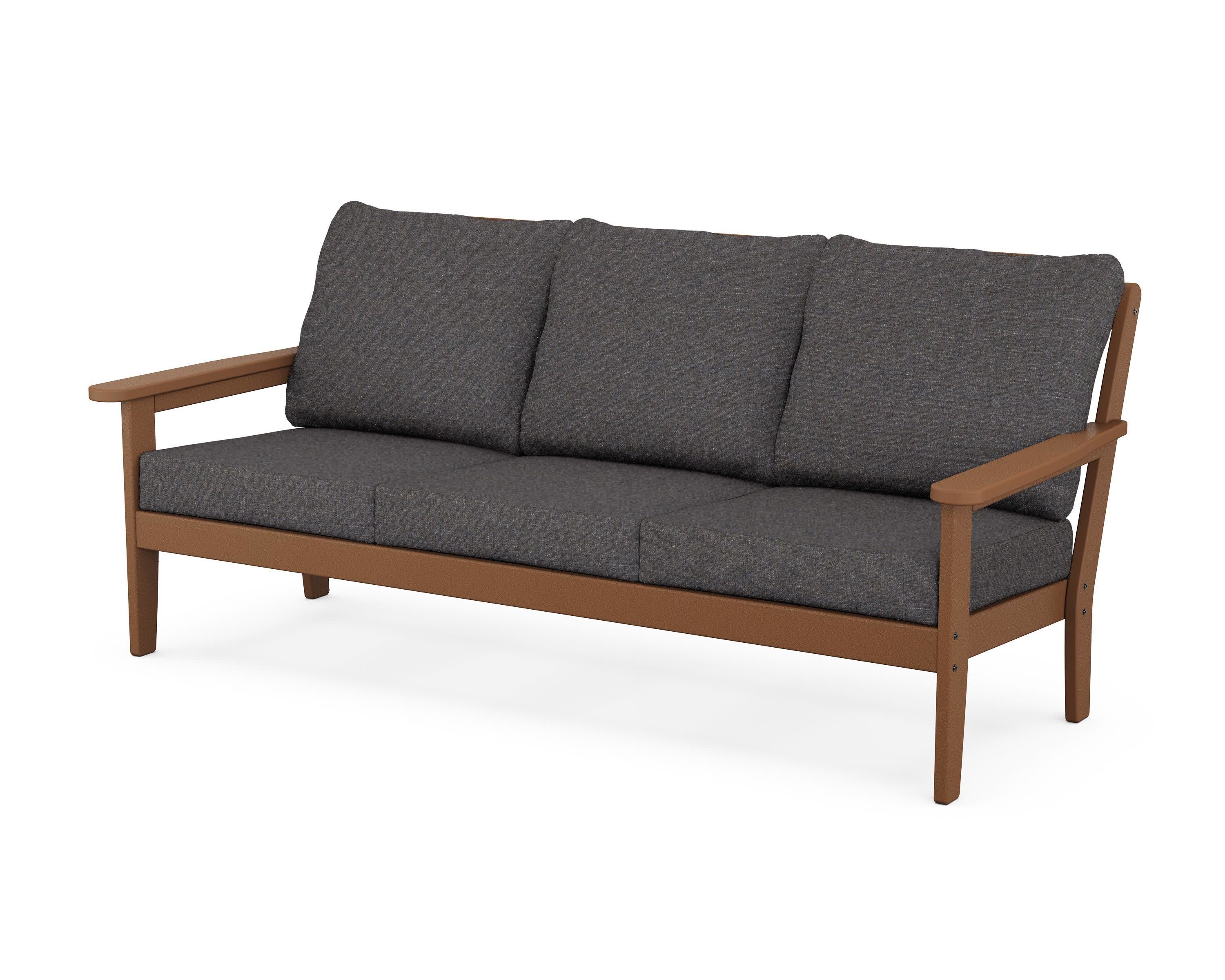 Cottage Deep Seating Sofa in Teak / Ash Charcoal