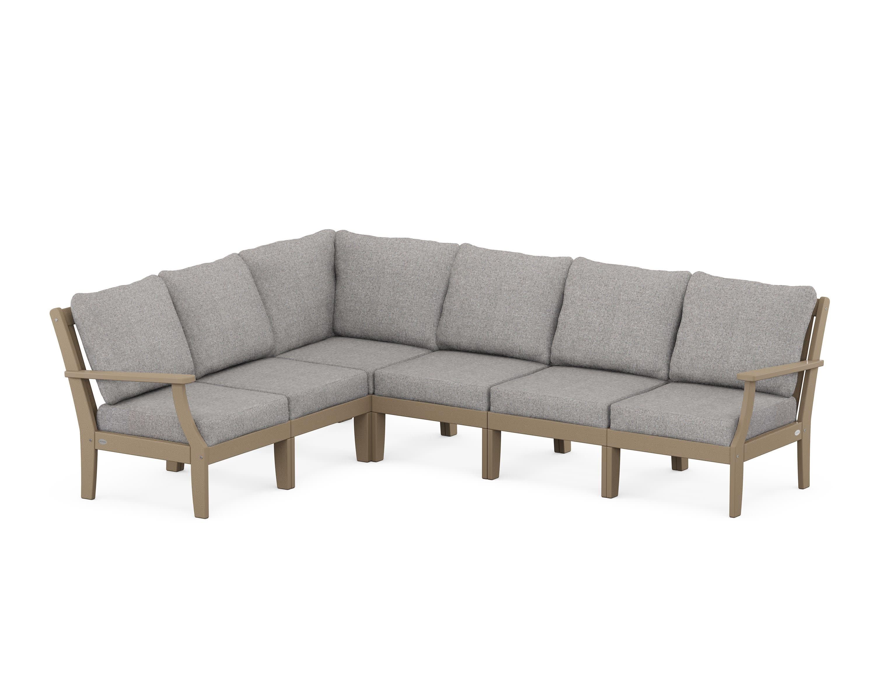 Braxton Modular 6-Piece Deep Seating Set in Vintage Sahara / Grey Mist
