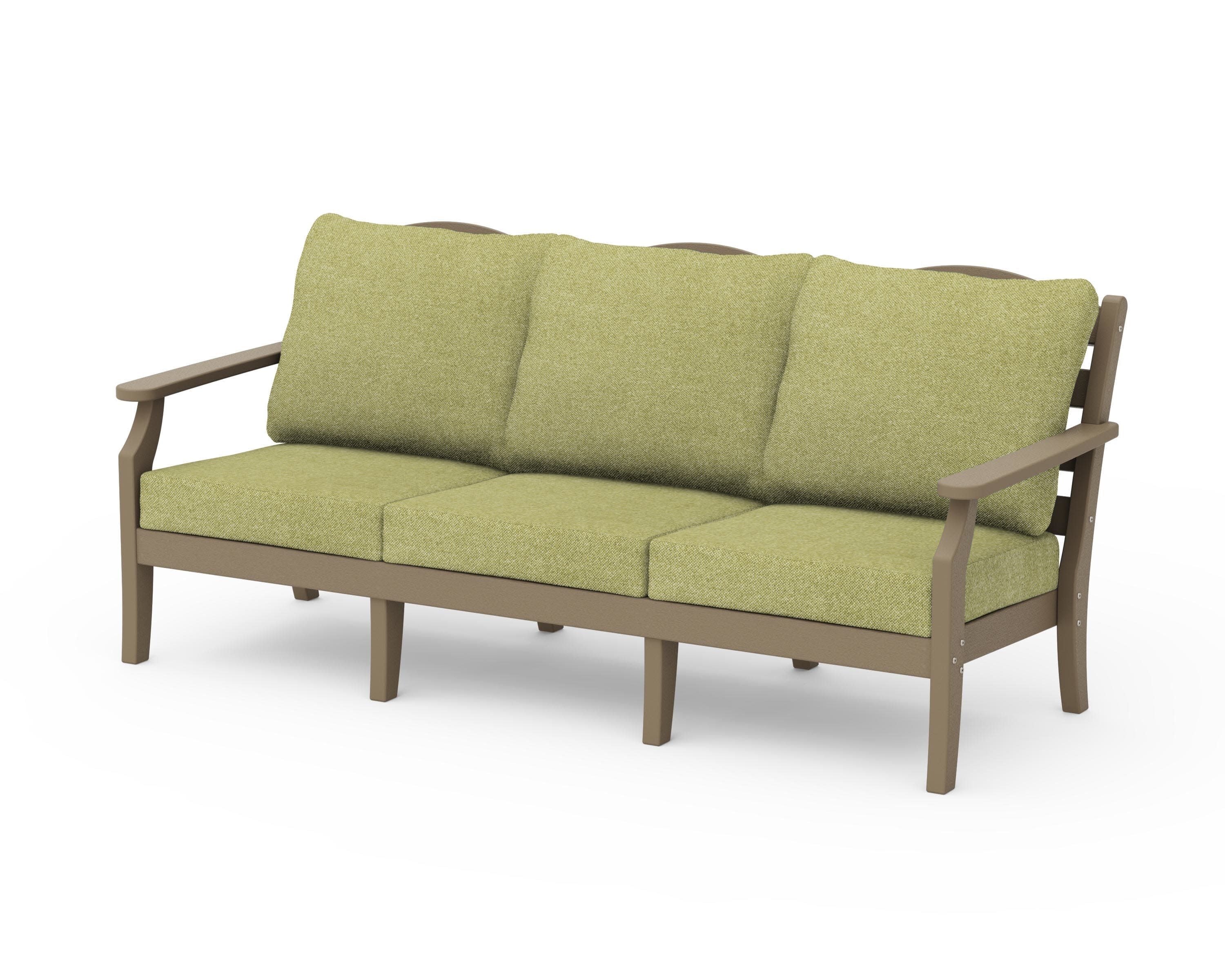 Savannah Deep Seating Sofa in Vintage Sahara / Chartreuse Boucle