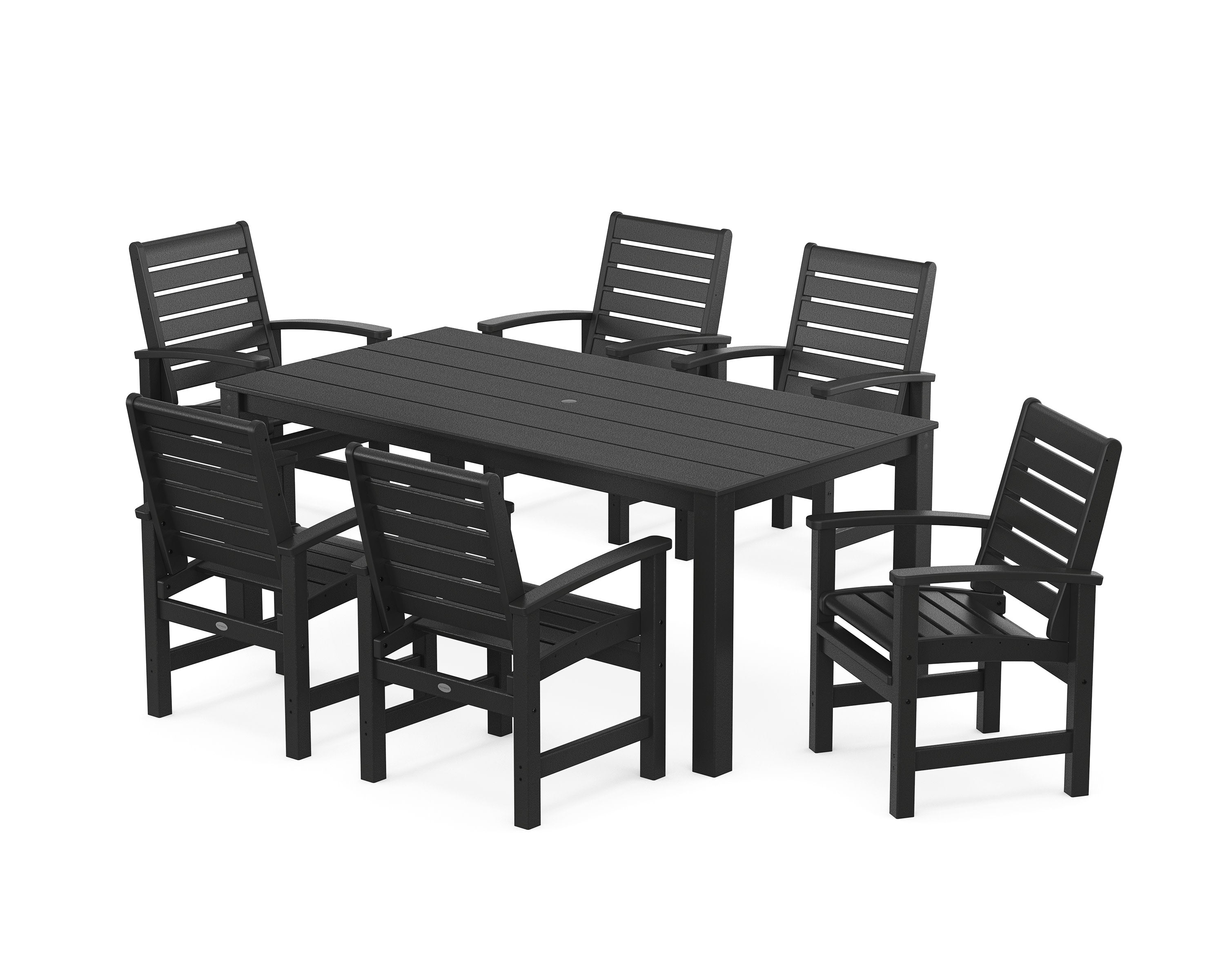 Signature 7-Piece Parsons Dining Set in Black