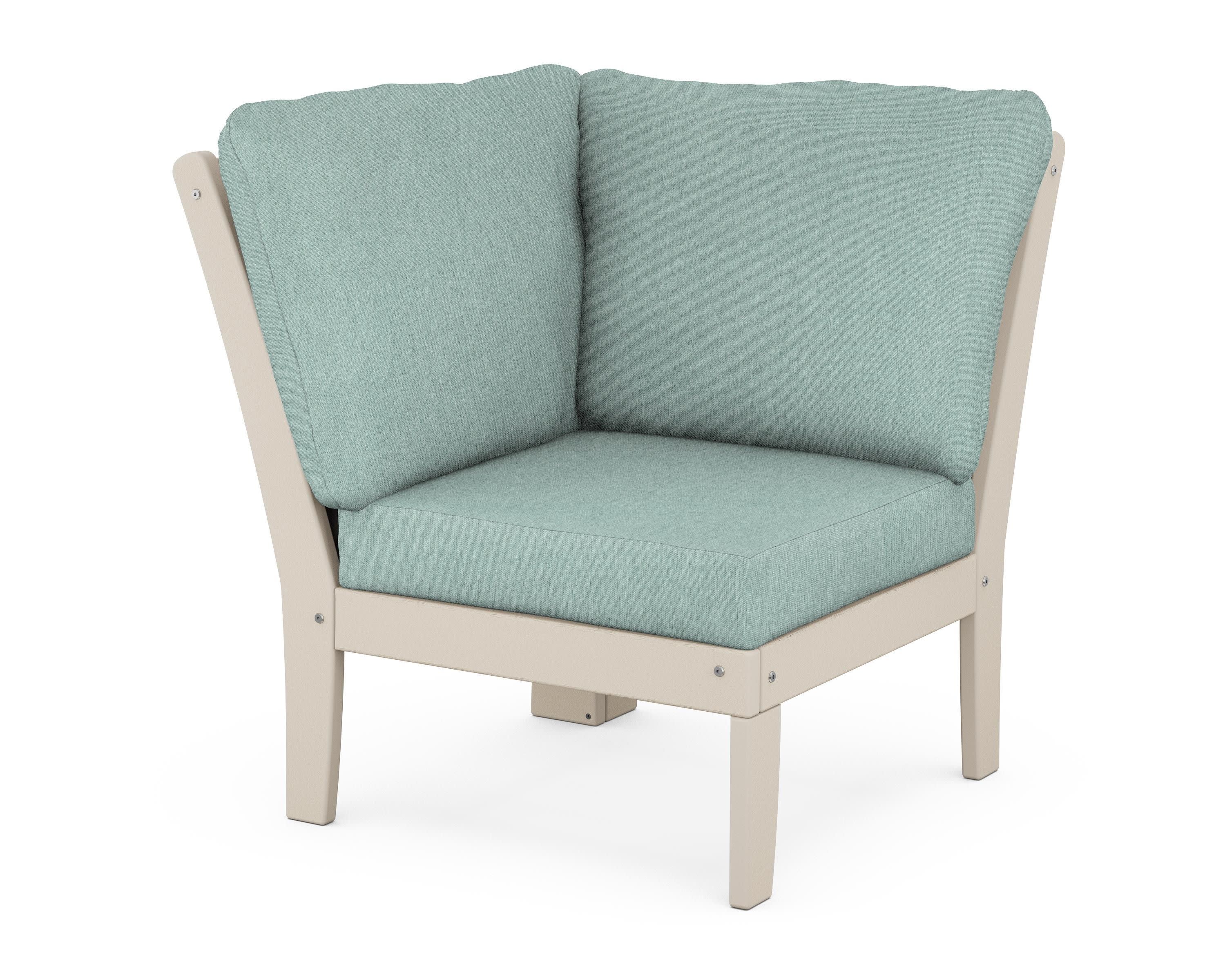 Braxton Modular Corner Chair in Sand / Glacier Spa