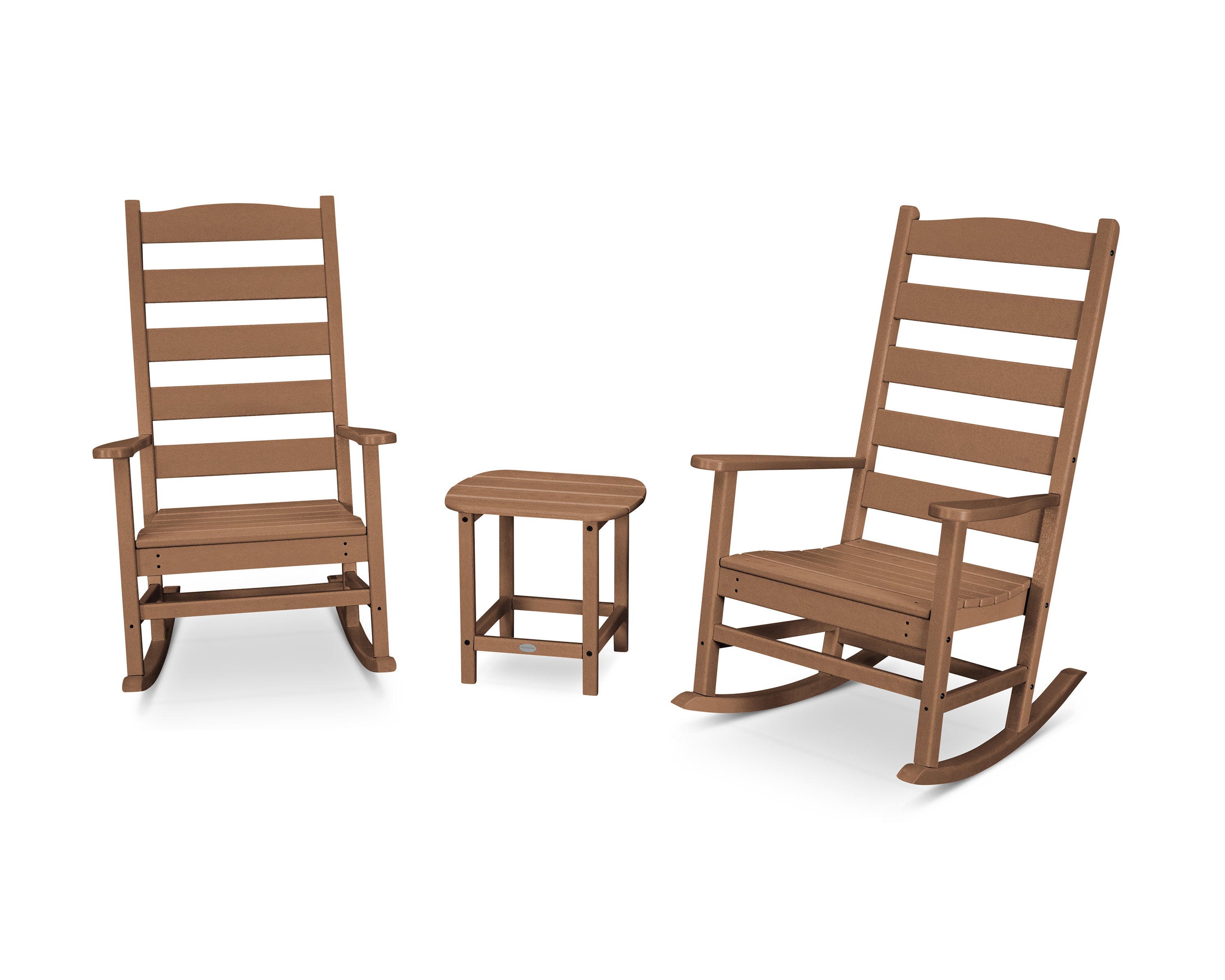Shaker 3-Piece Porch Rocking Chair Set in Teak