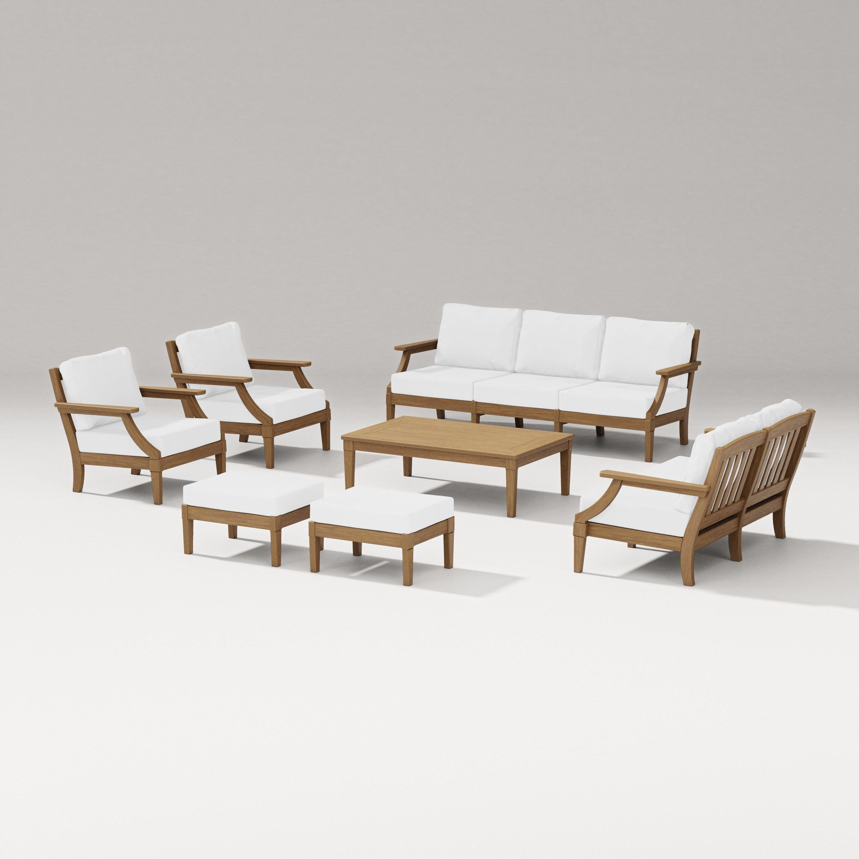 Estate 7-Piece Lounge Sofa Set in Natural / Natural