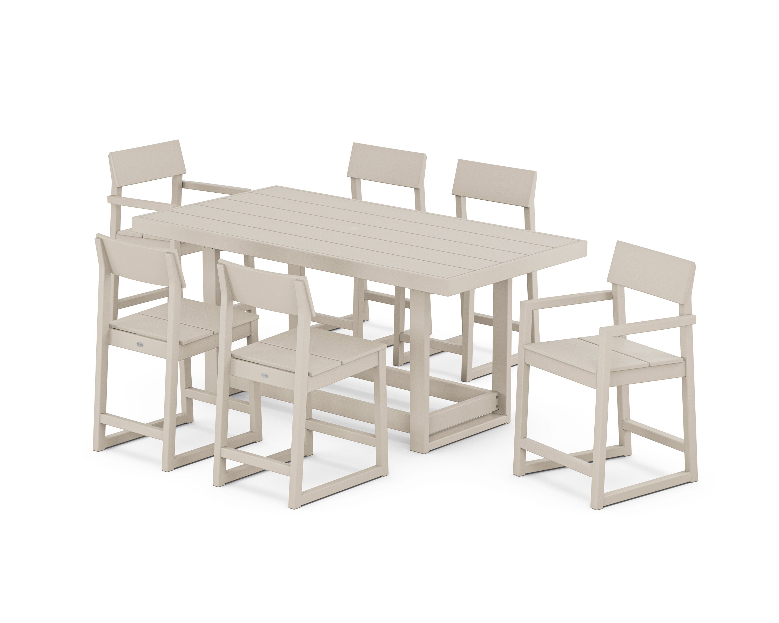 EDGE 7-Piece Counter Table Set in Sand