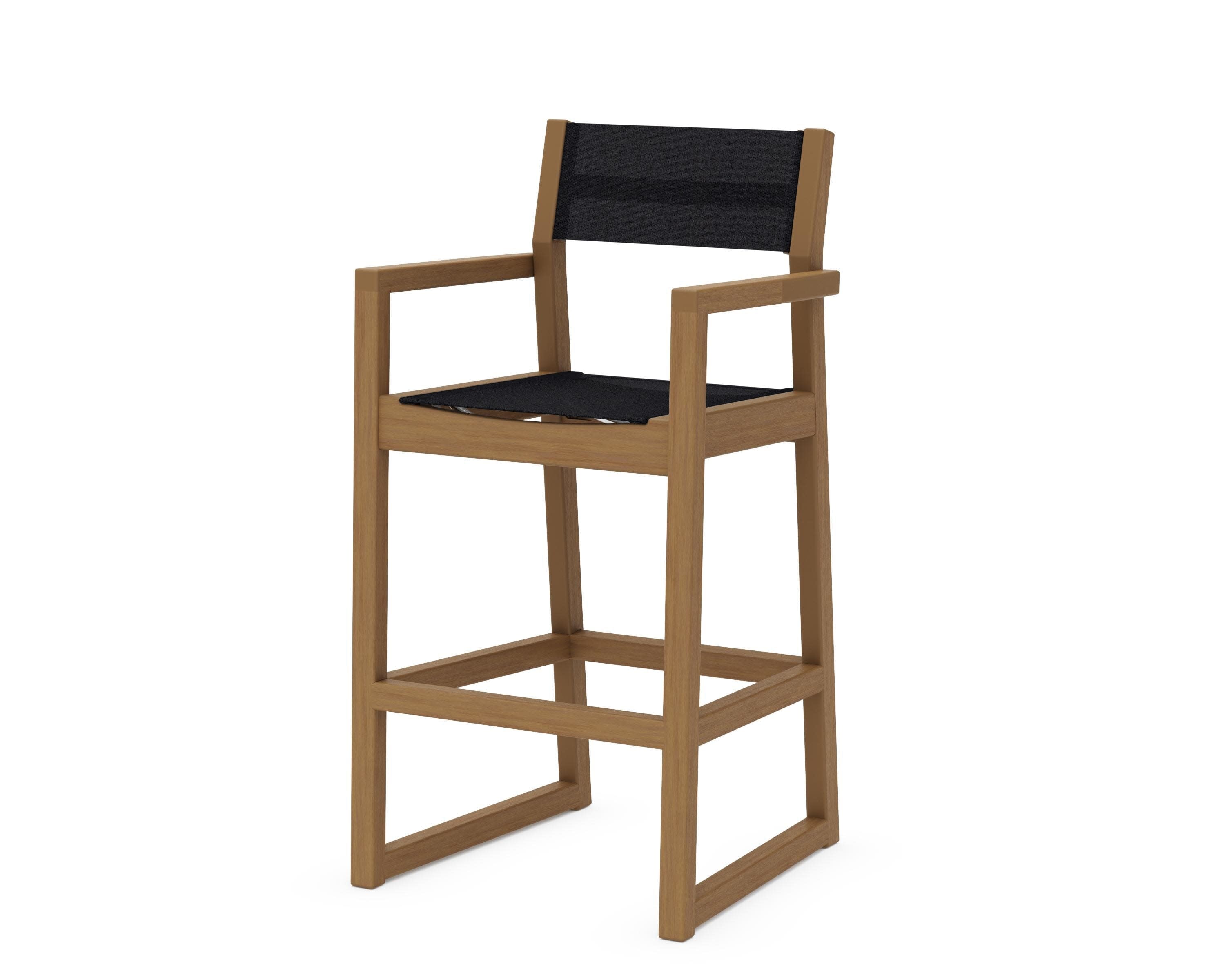 EDGE Sling Bar Arm Chair in Natural / Black Sling