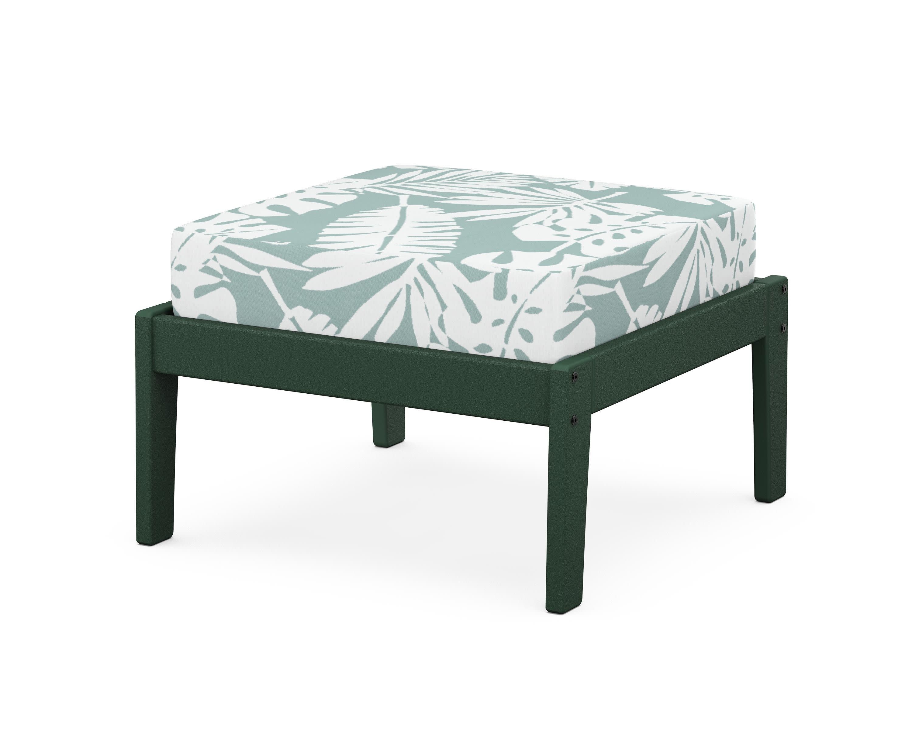 Deep Seating Ottoman in Green / Leaf Glacier Spa