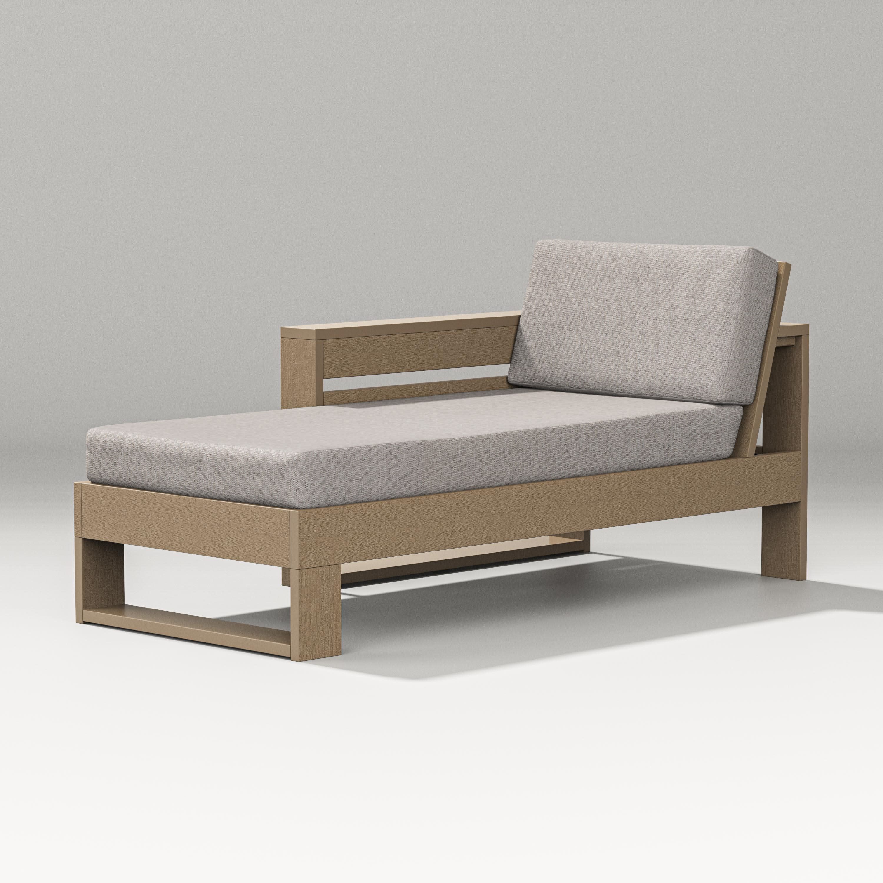Latitude Modular Left Arm Chaise in Vintage Sahara / Weathered Tweed
