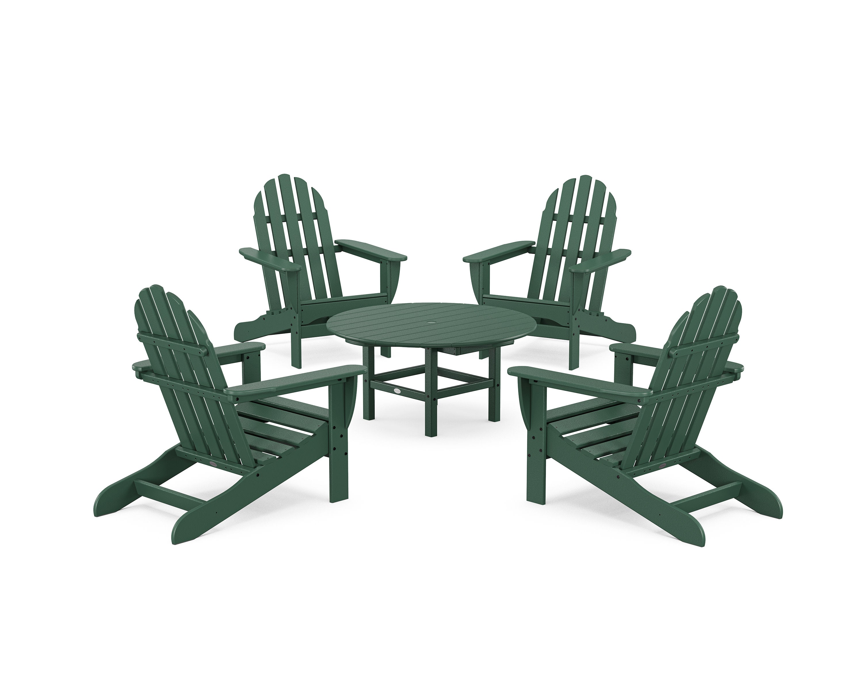 Classic Adirondack 5-Piece Conversation Set in Green