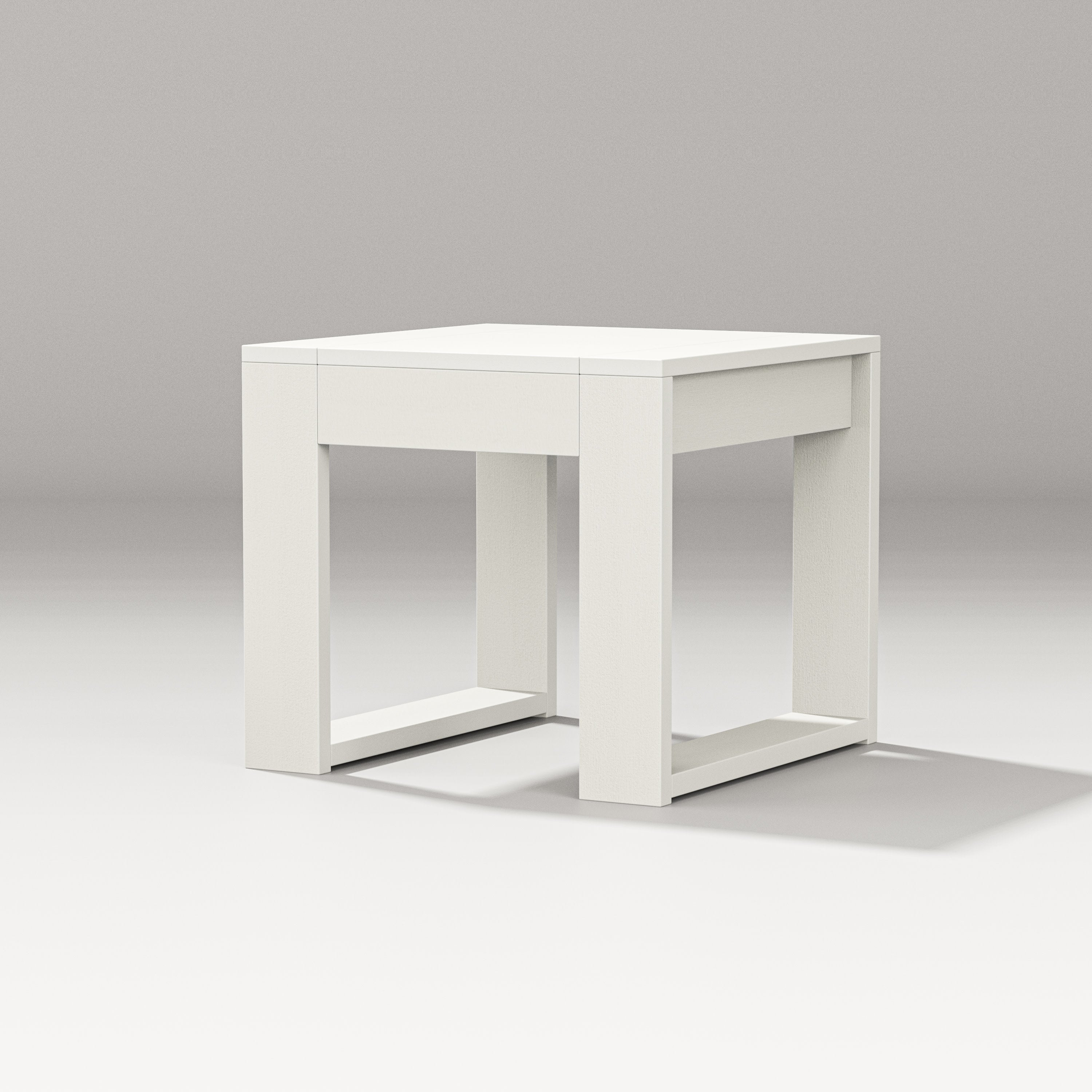 Latitude End Table in Vintage White