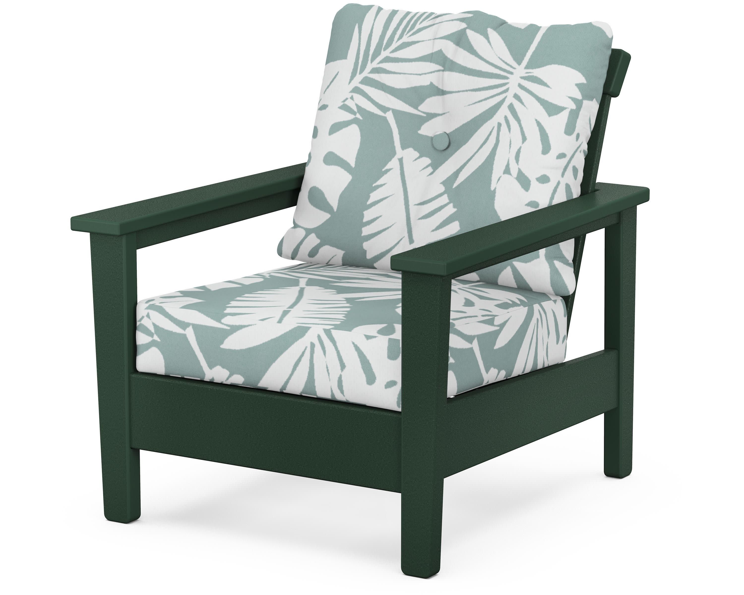 Prescott Deep Seating Chair in Green / Leaf Glacier Spa