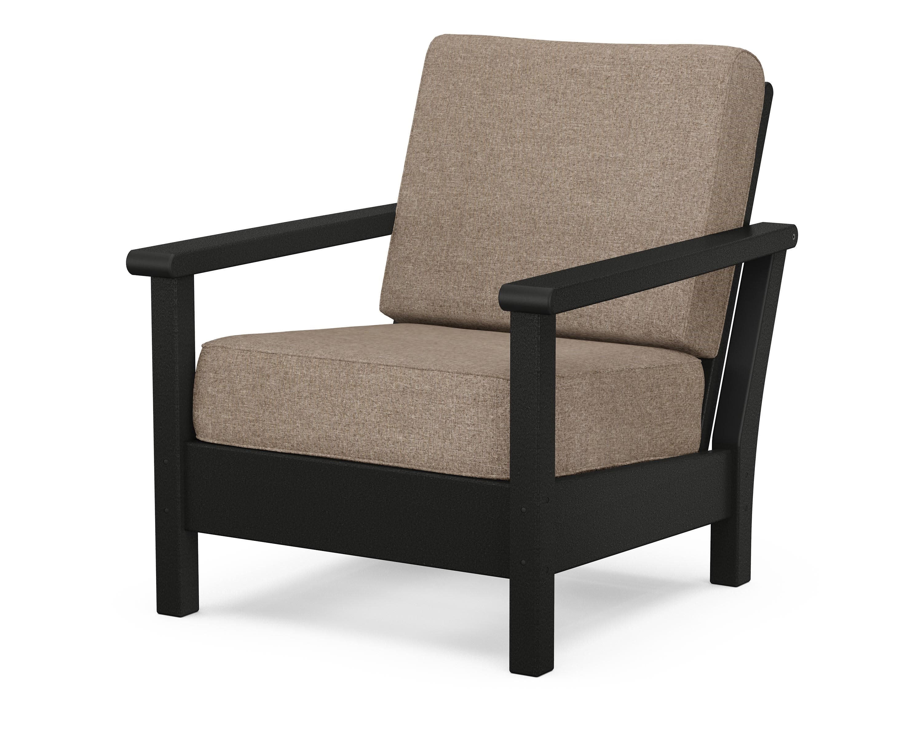 Harbour Deep Seating Chair in Black / Spiced Burlap