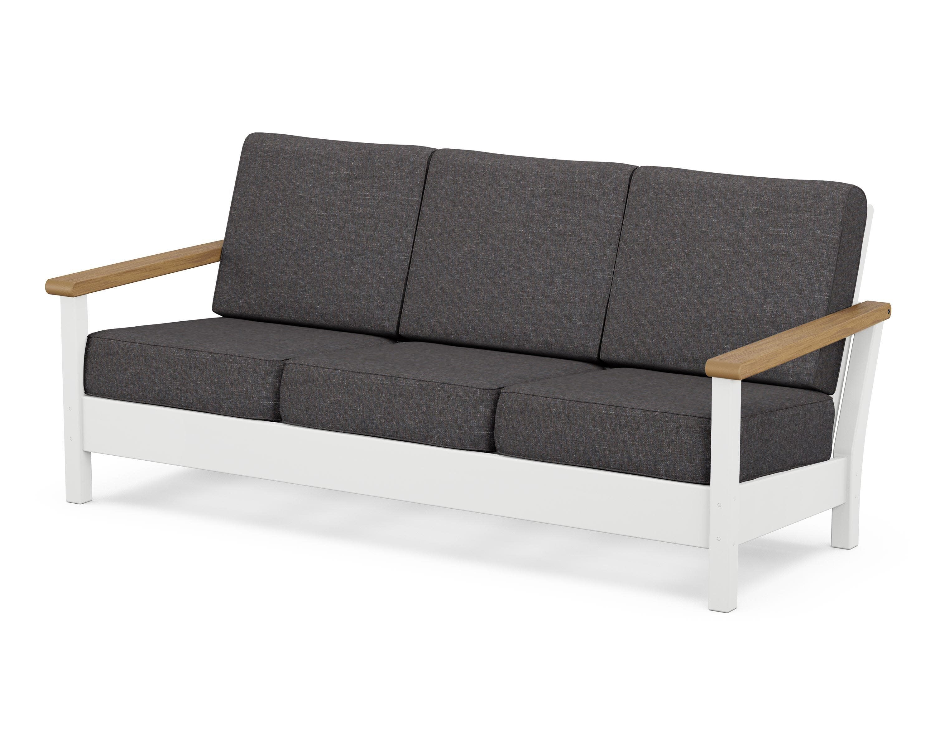 Harbour Deep Seating Sofa in White / Natural / Ash Charcoal
