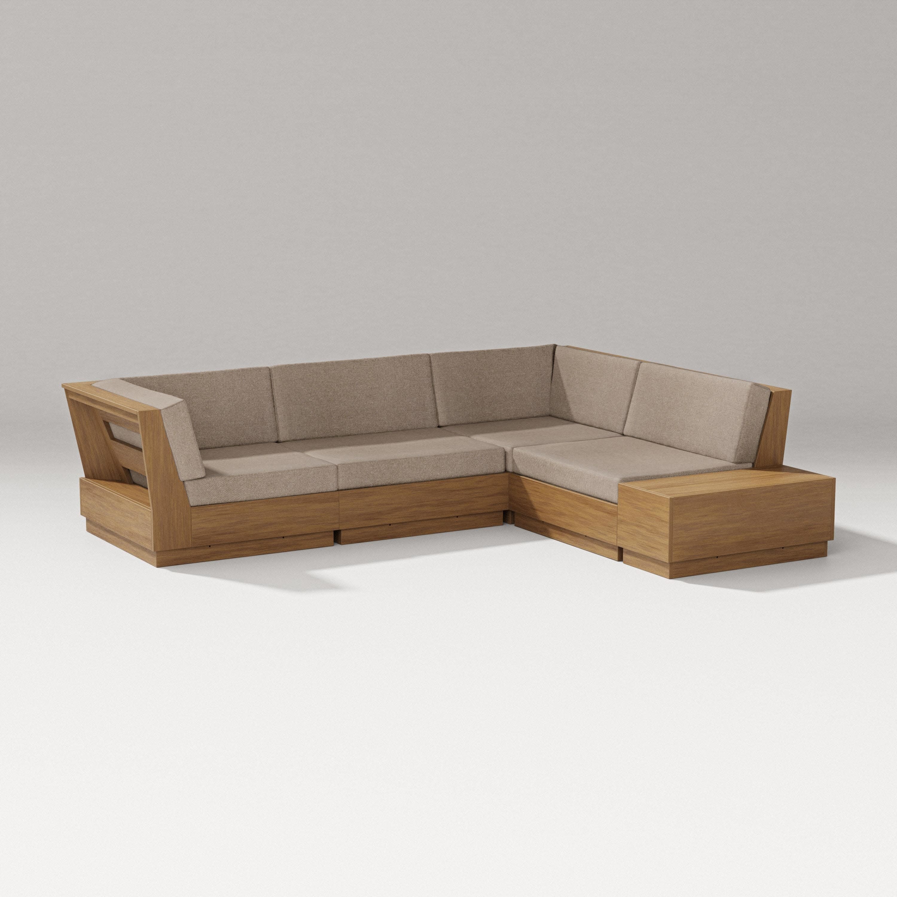 Elevate Corner Sectional in Natural / Spiced Burlap