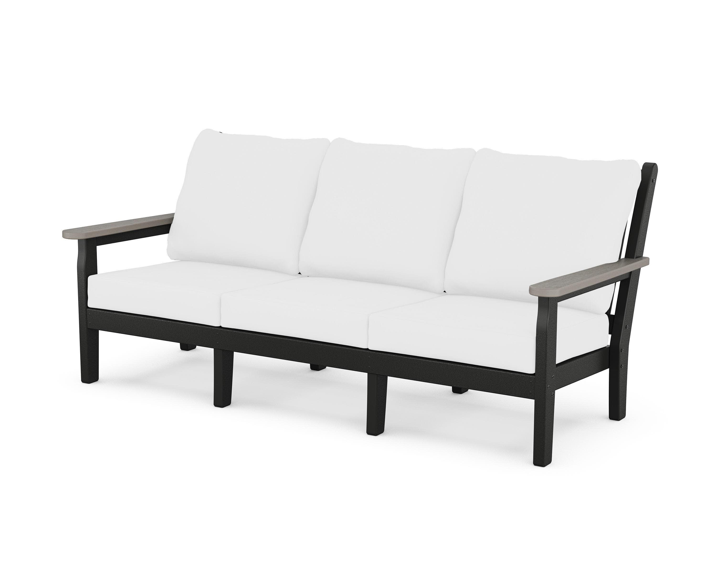 Chippendale Deep Seating Sofa in Black / Driftwood / Natural