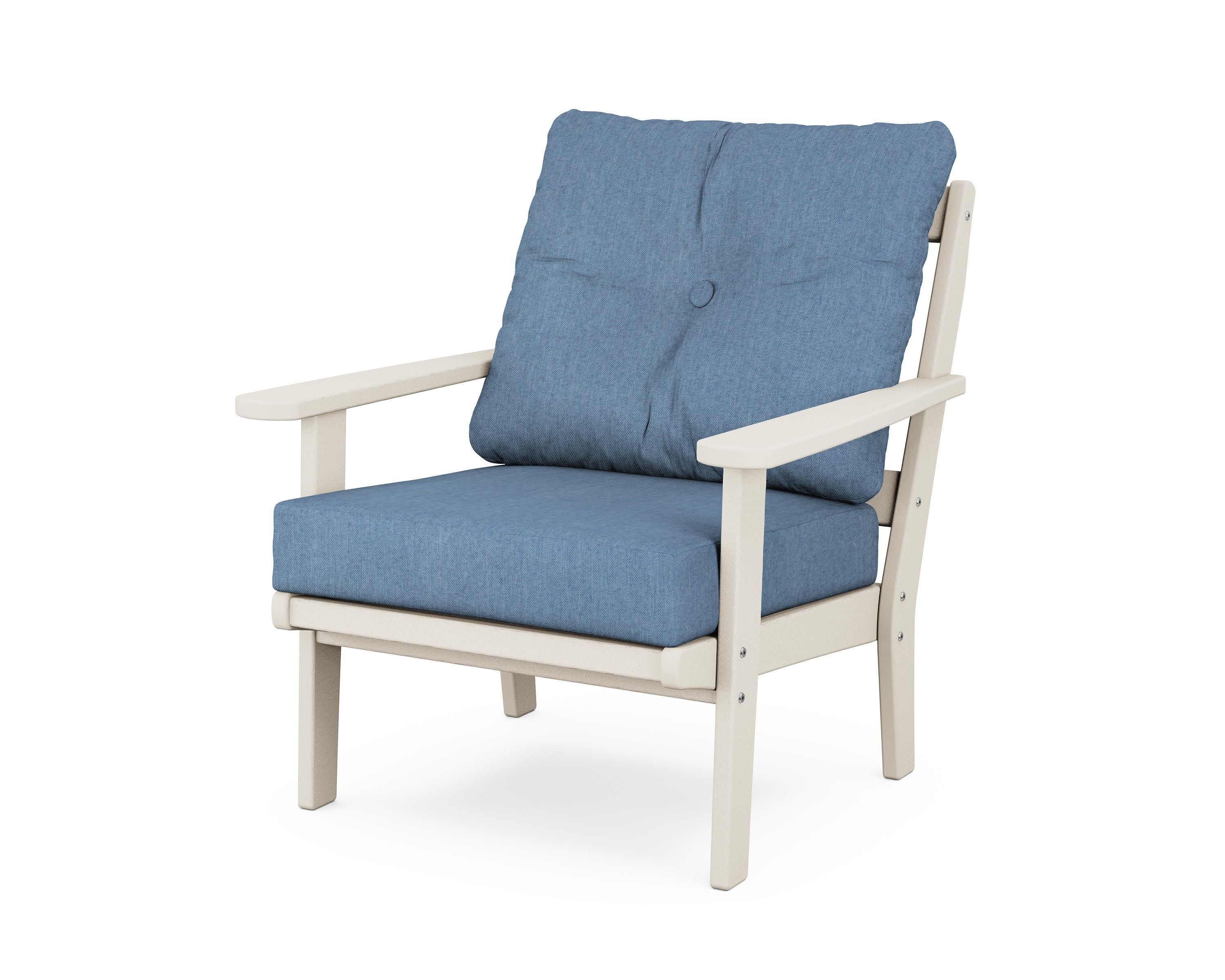 Mission Deep Seating Chair in Sand / Sky Blue