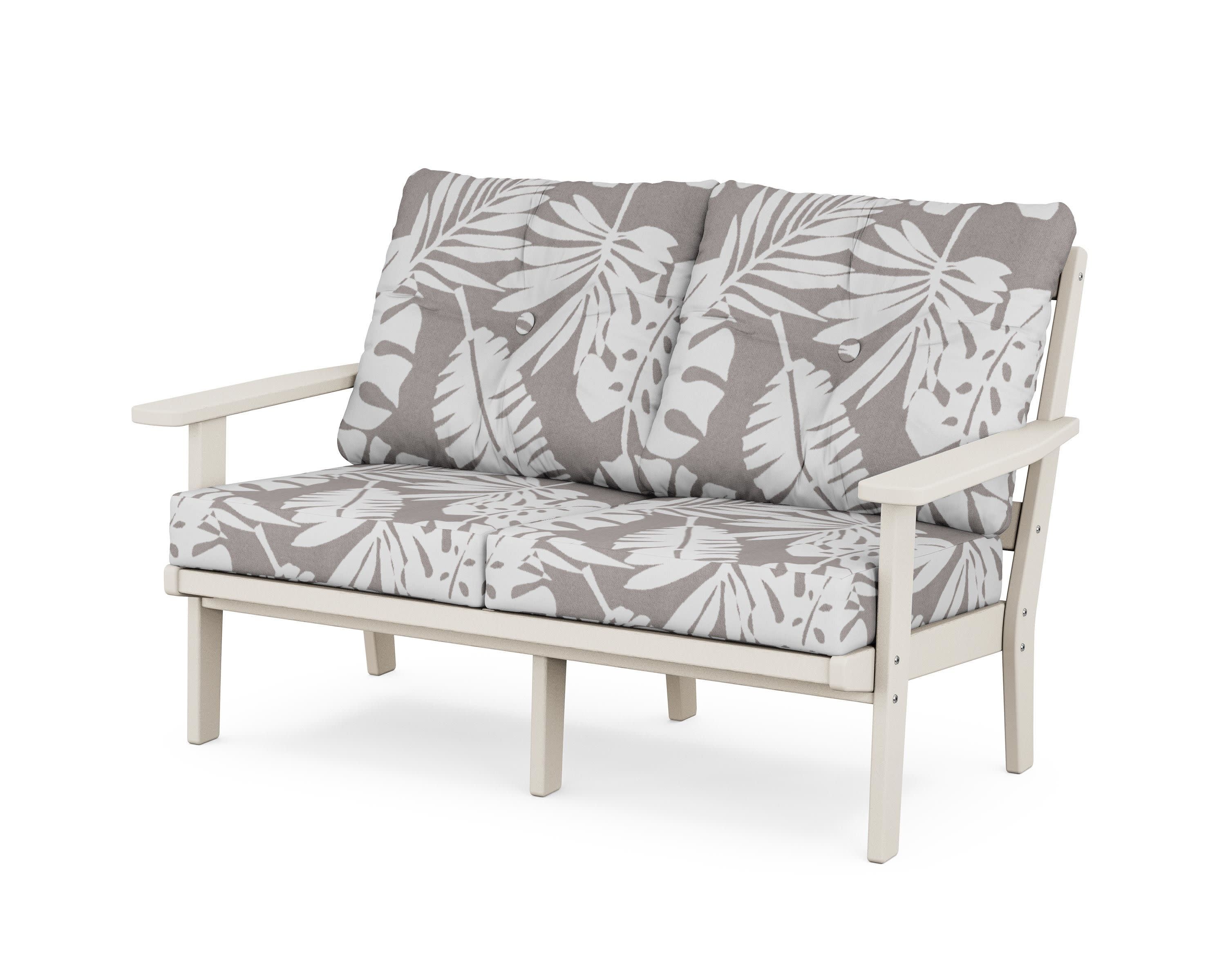 Oxford Deep SeatingLoveseat in Sand / Leaf Grey Mist