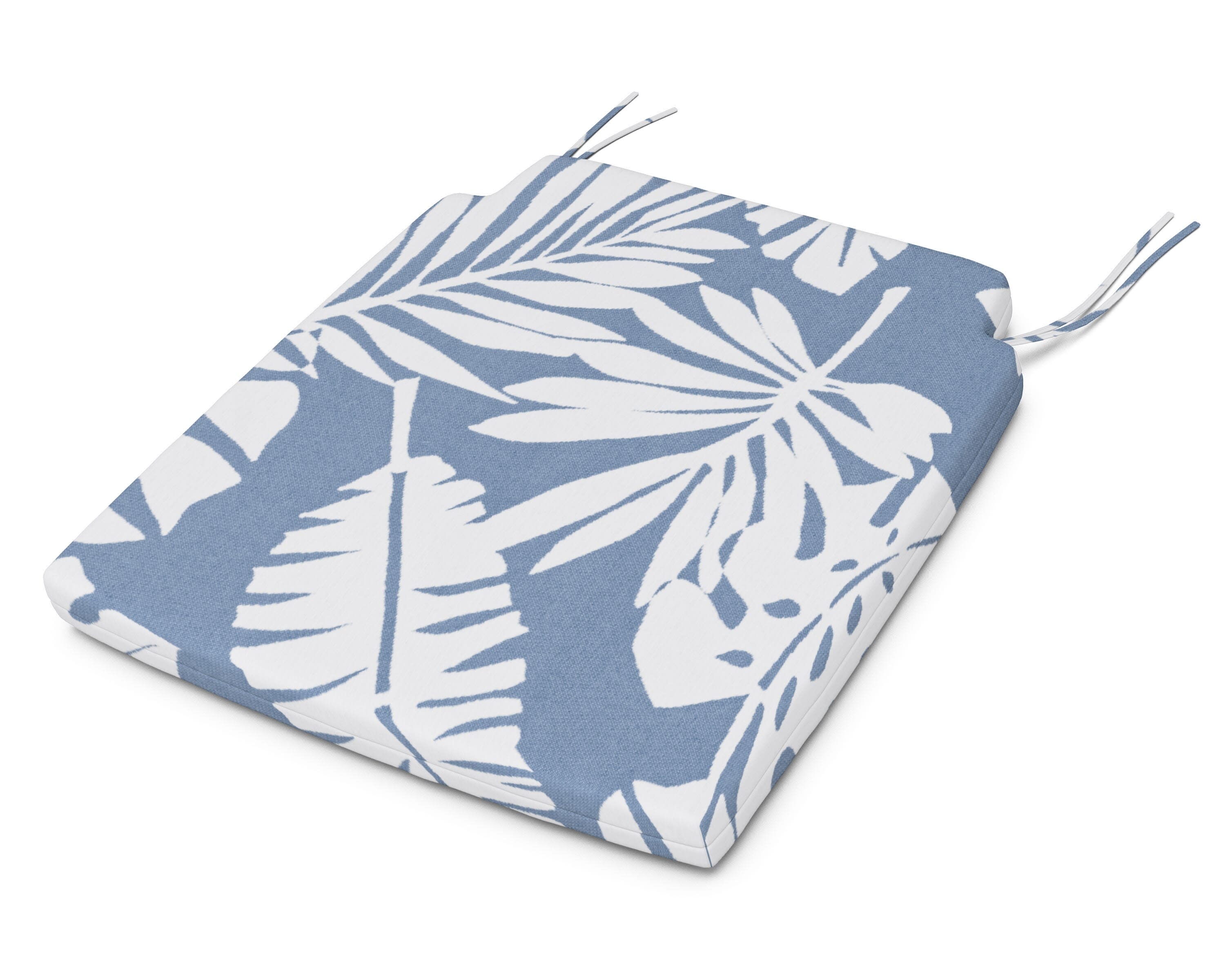 Savannah Dining Seat Pad in Leaf Sky Blue