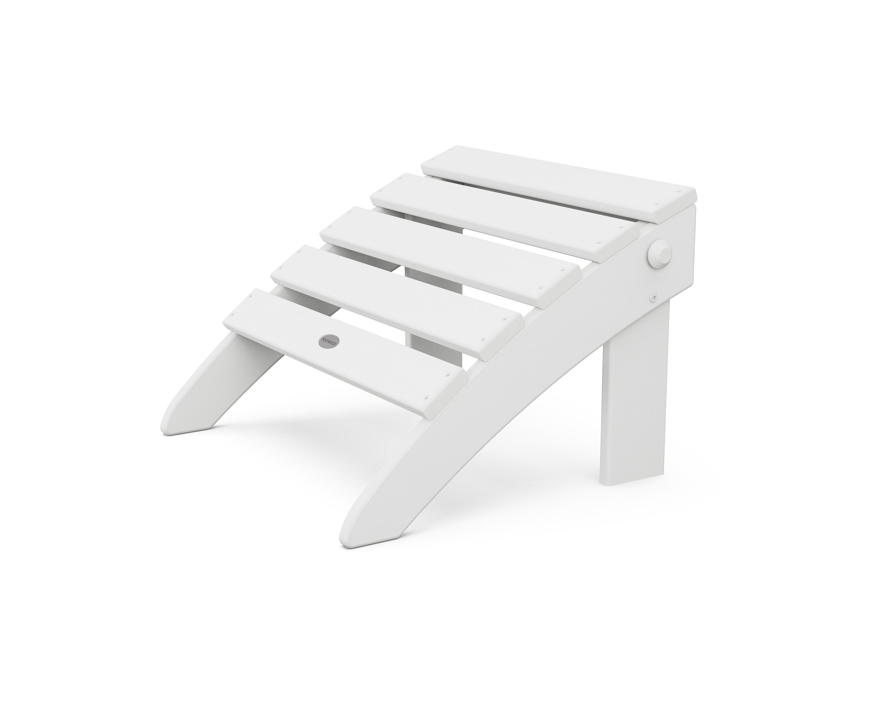 Classic Adirondack Folding Ottoman in White
