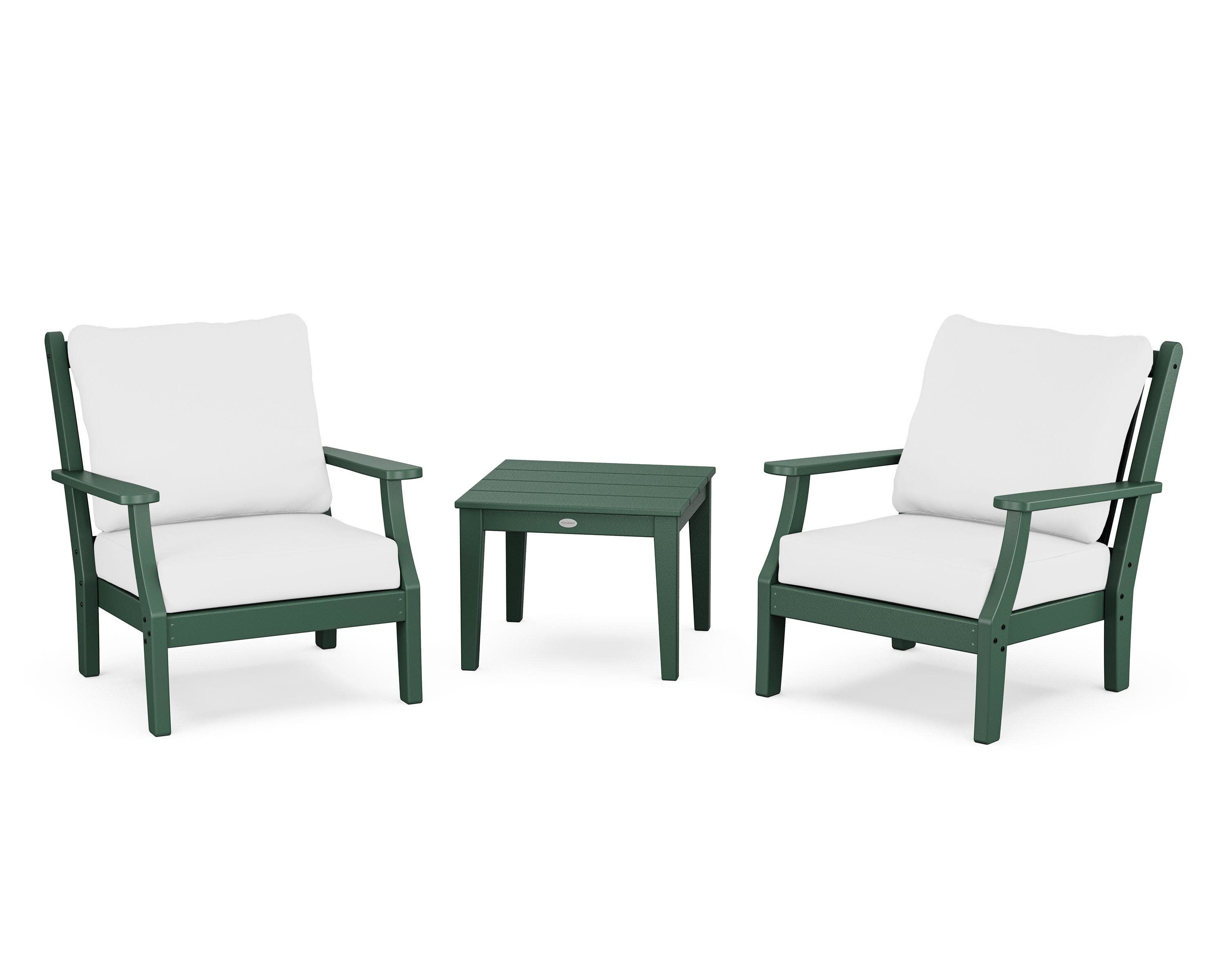 Wovendale 3-Piece Deep Seating Set in Green / Natural
