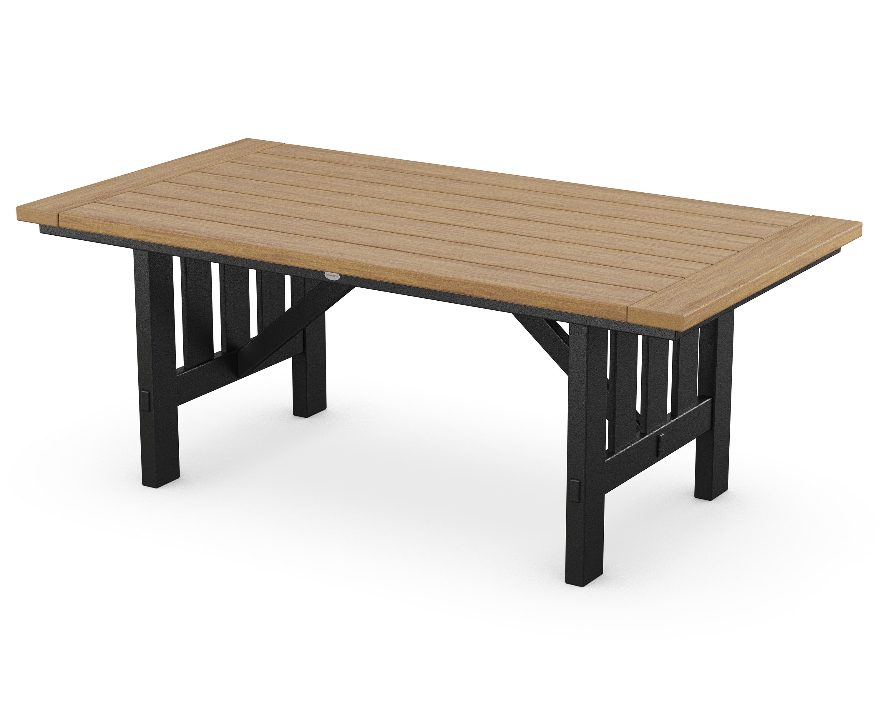 Mission 39" x 75" Dining Table in Black / Natural