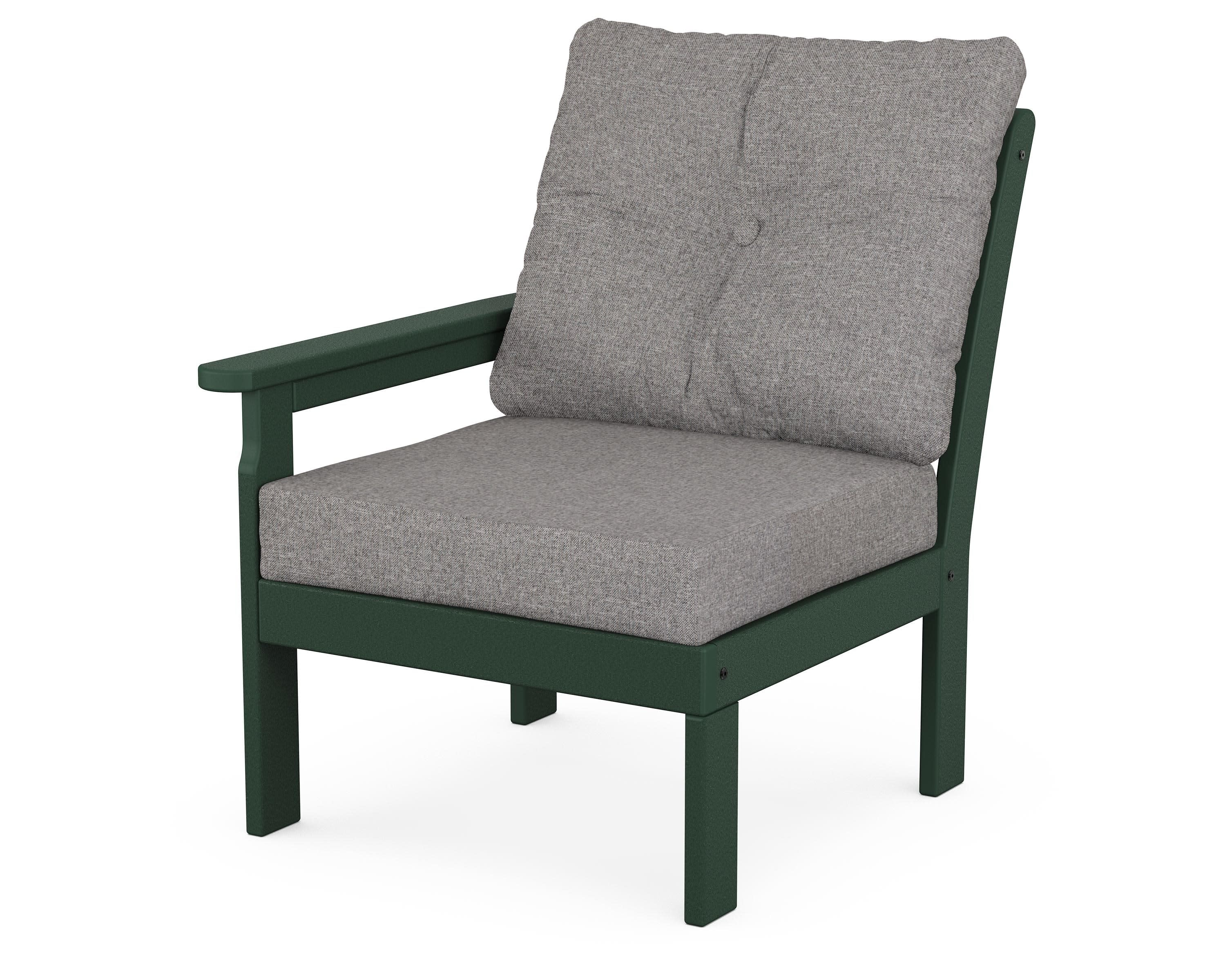 Vineyard Modular Left Arm Chair in Green / Grey Mist