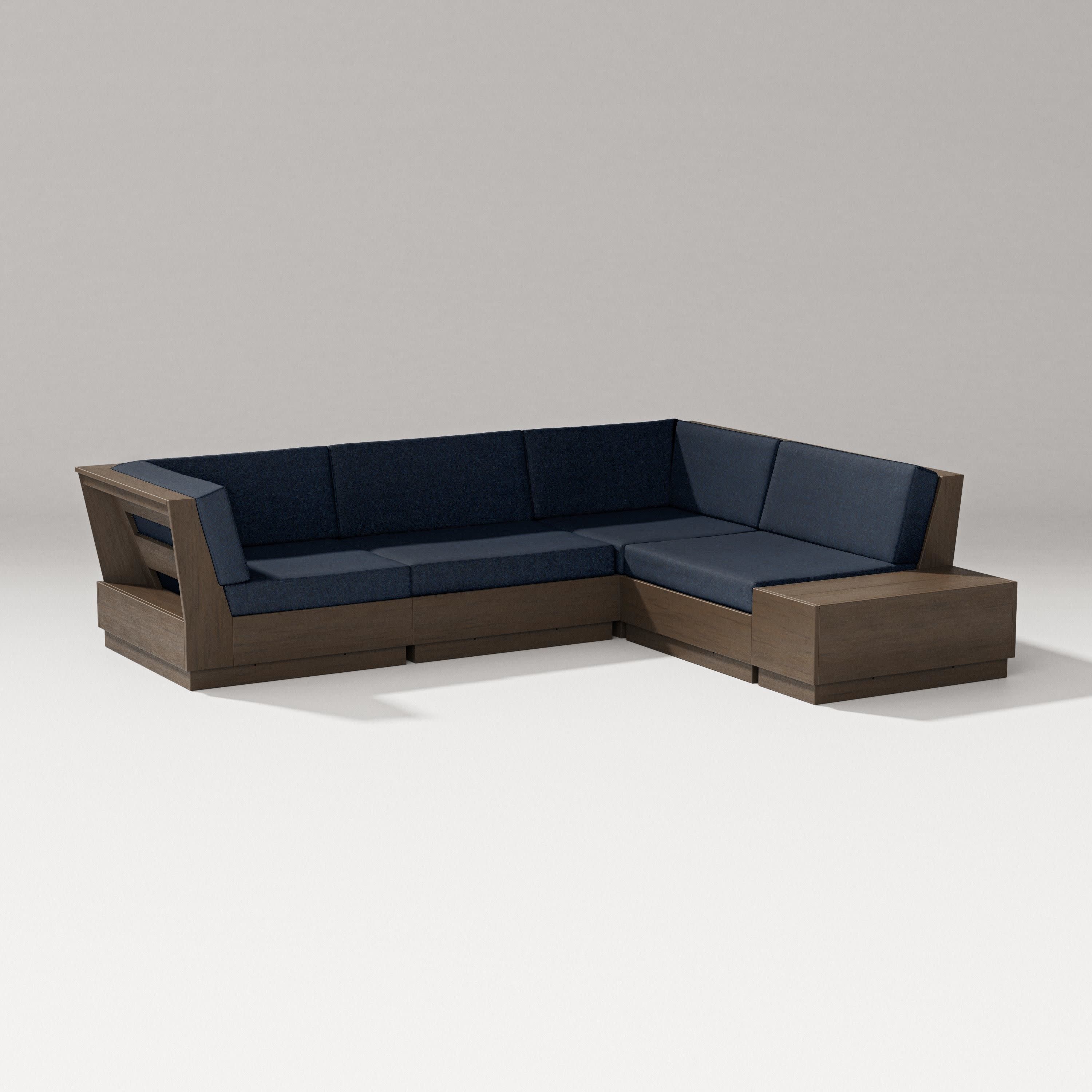 Elevate Corner Sectional in Kona / Marine Indigo