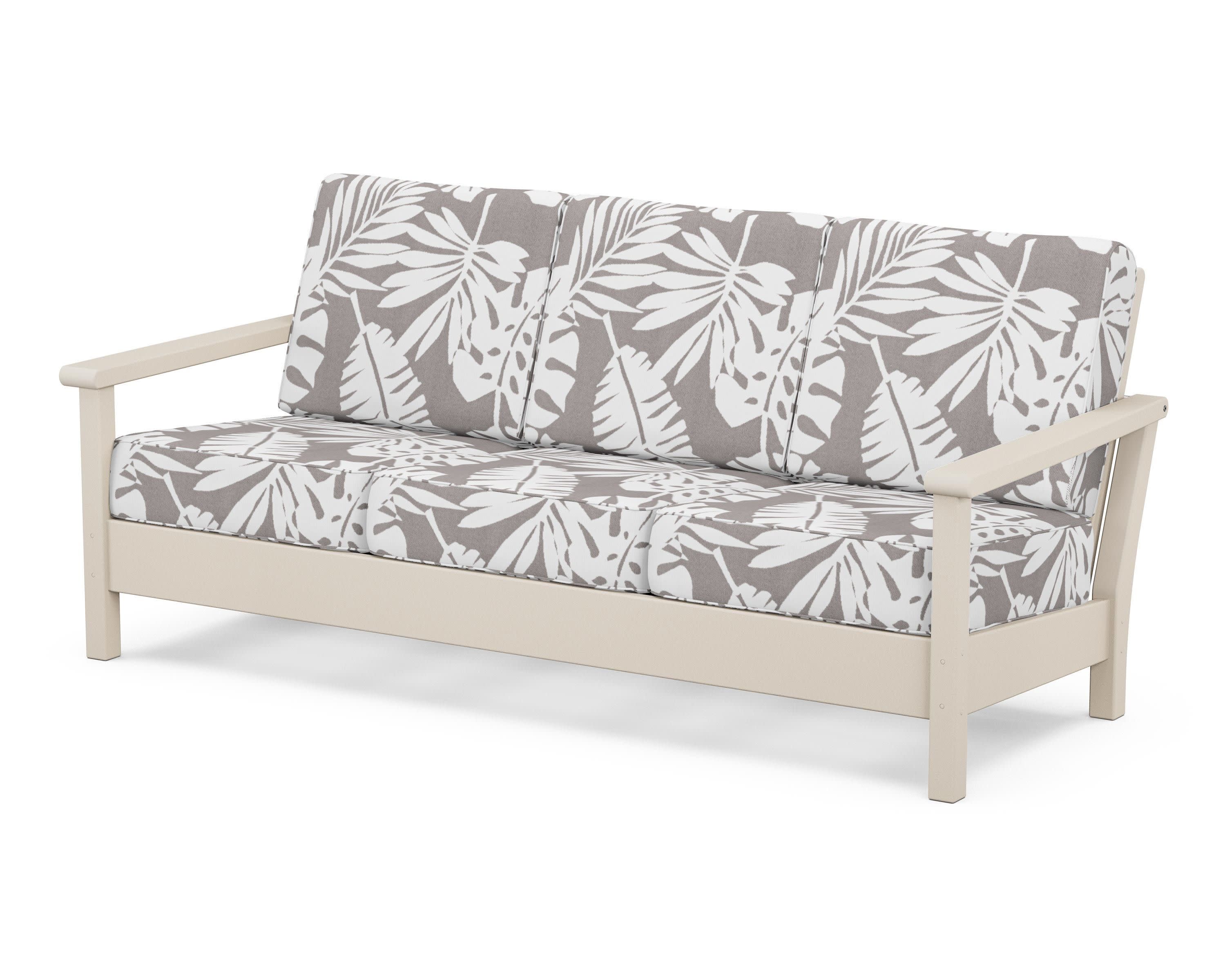 Harbour Deep Seating Sofa in Sand / Leaf Grey Mist