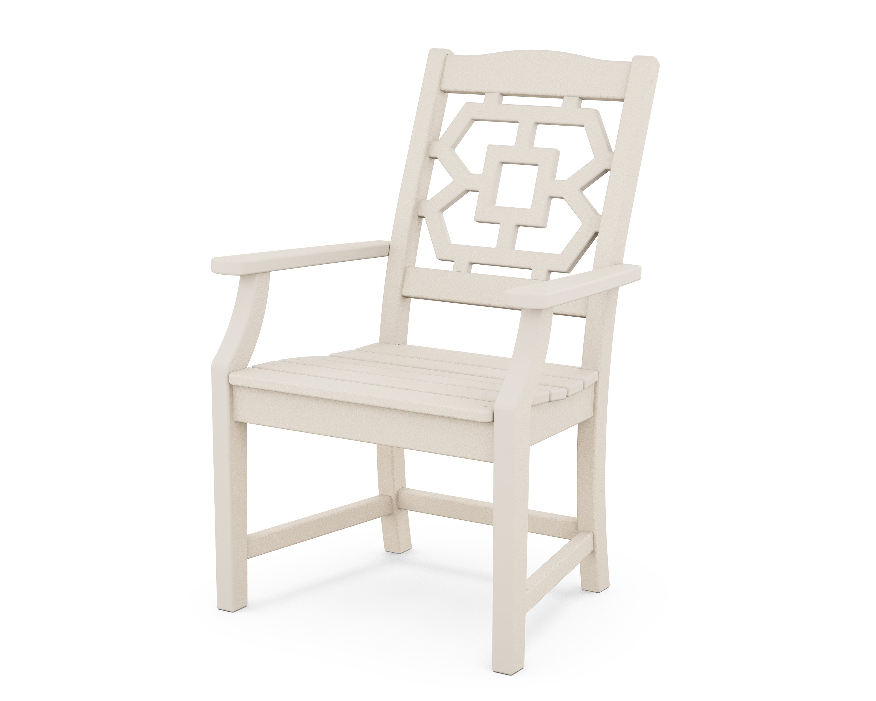 Chinoiserie Dining Arm Chair in Sand
