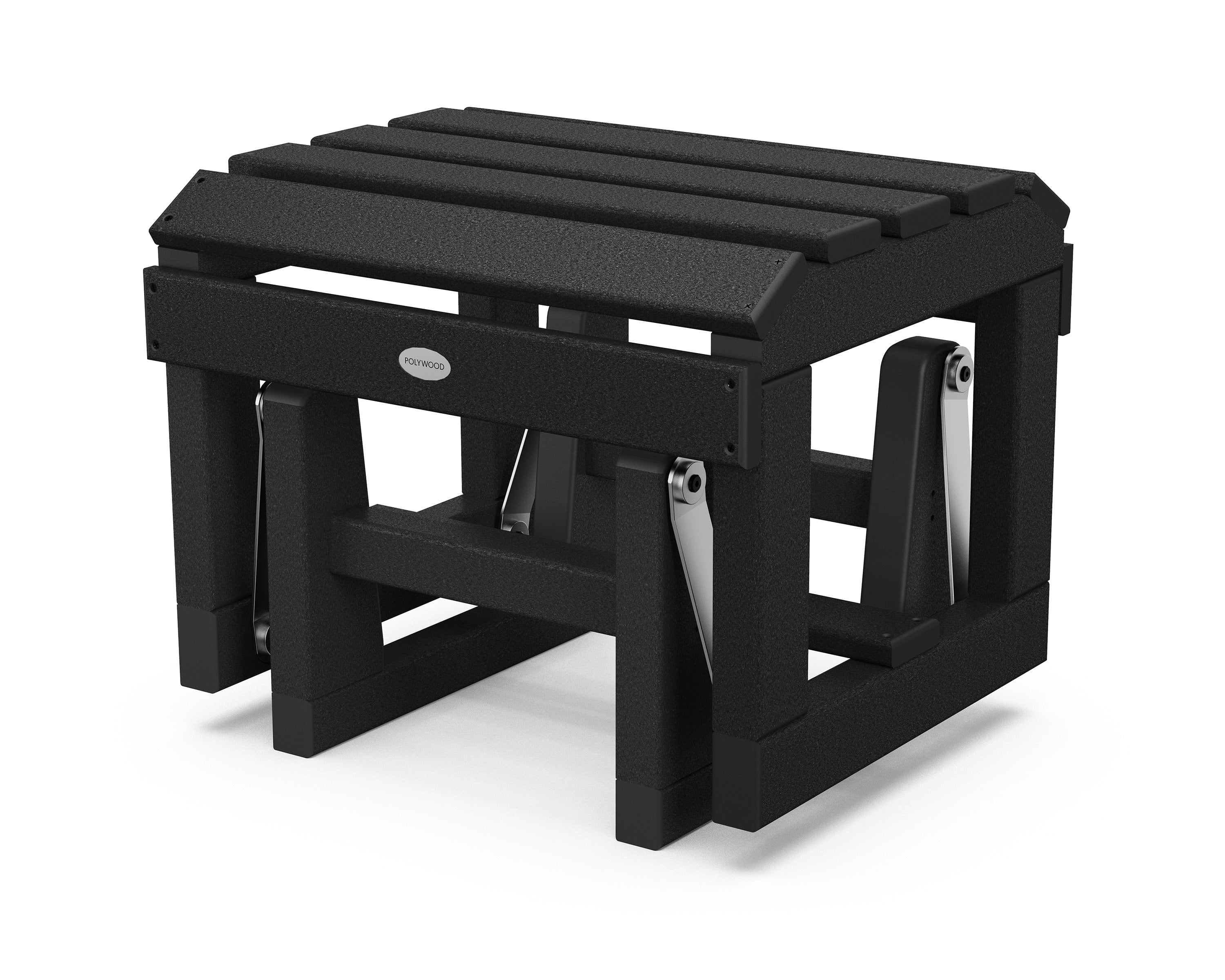 Classic Adirondack Glider Ottoman in Black