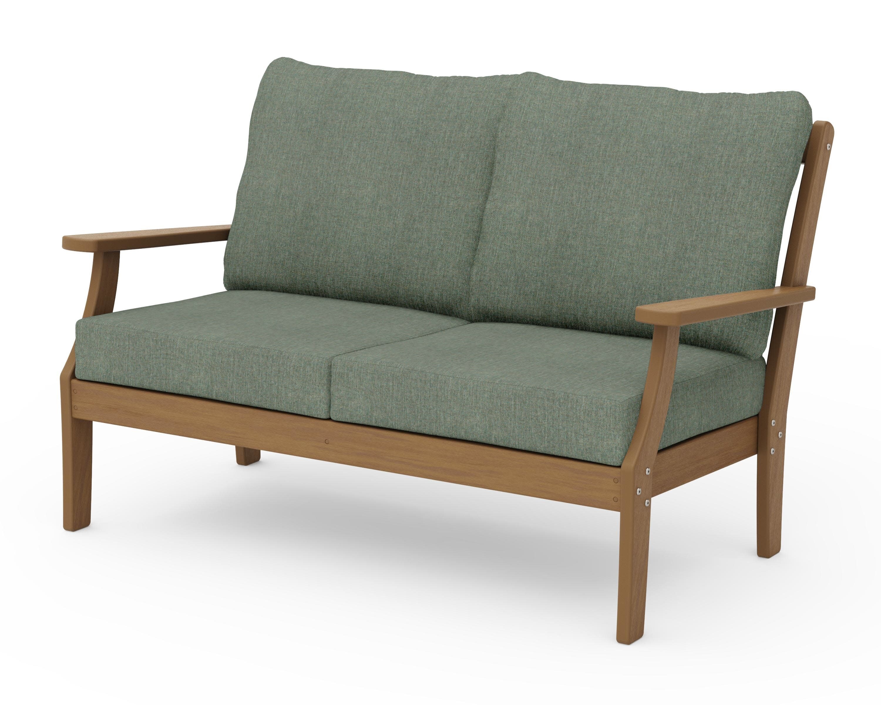 Braxton Deep Seating Loveseat in Natural / Cast Sage