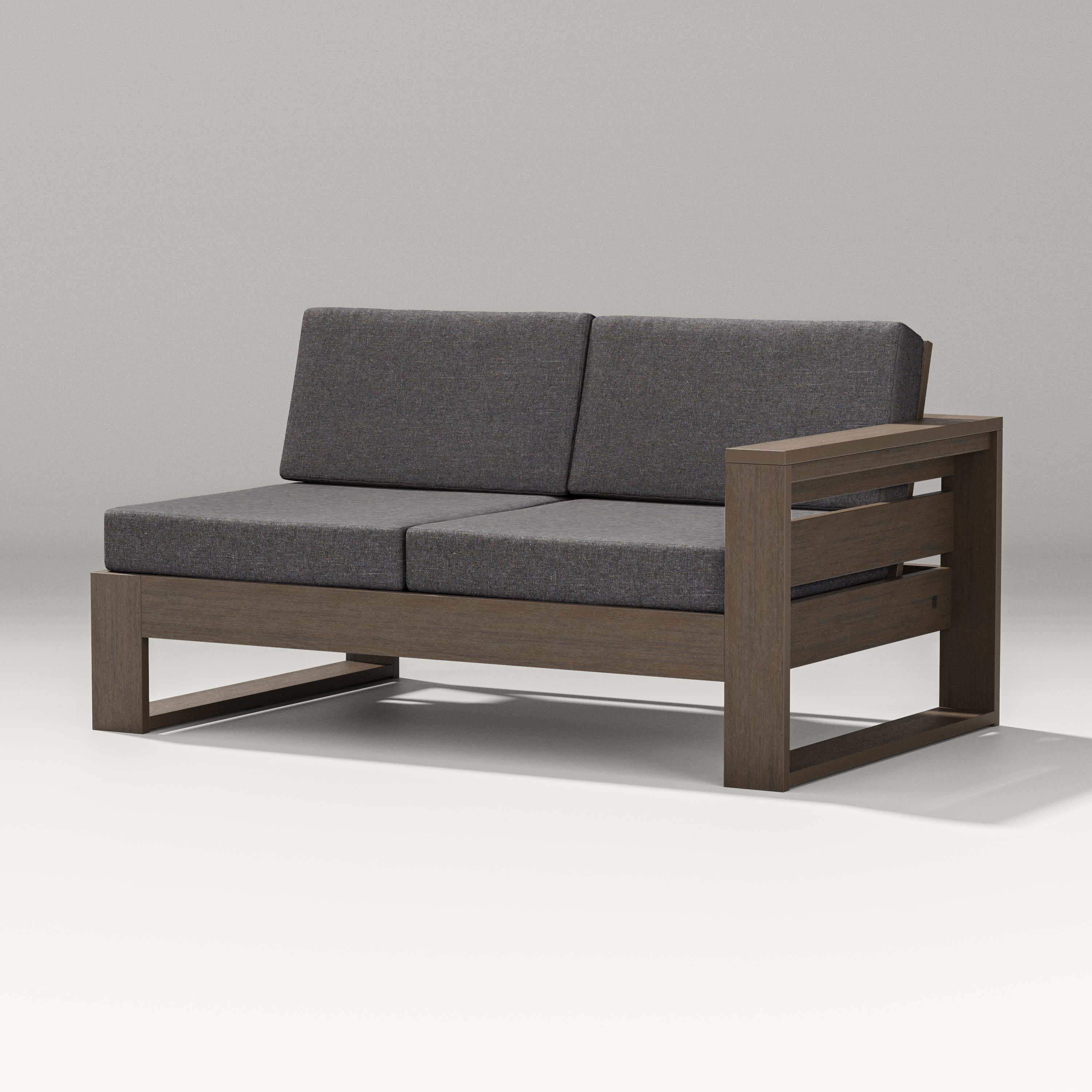 Latitude Modular Right Arm Loveseat in Kona / Ash Charcoal