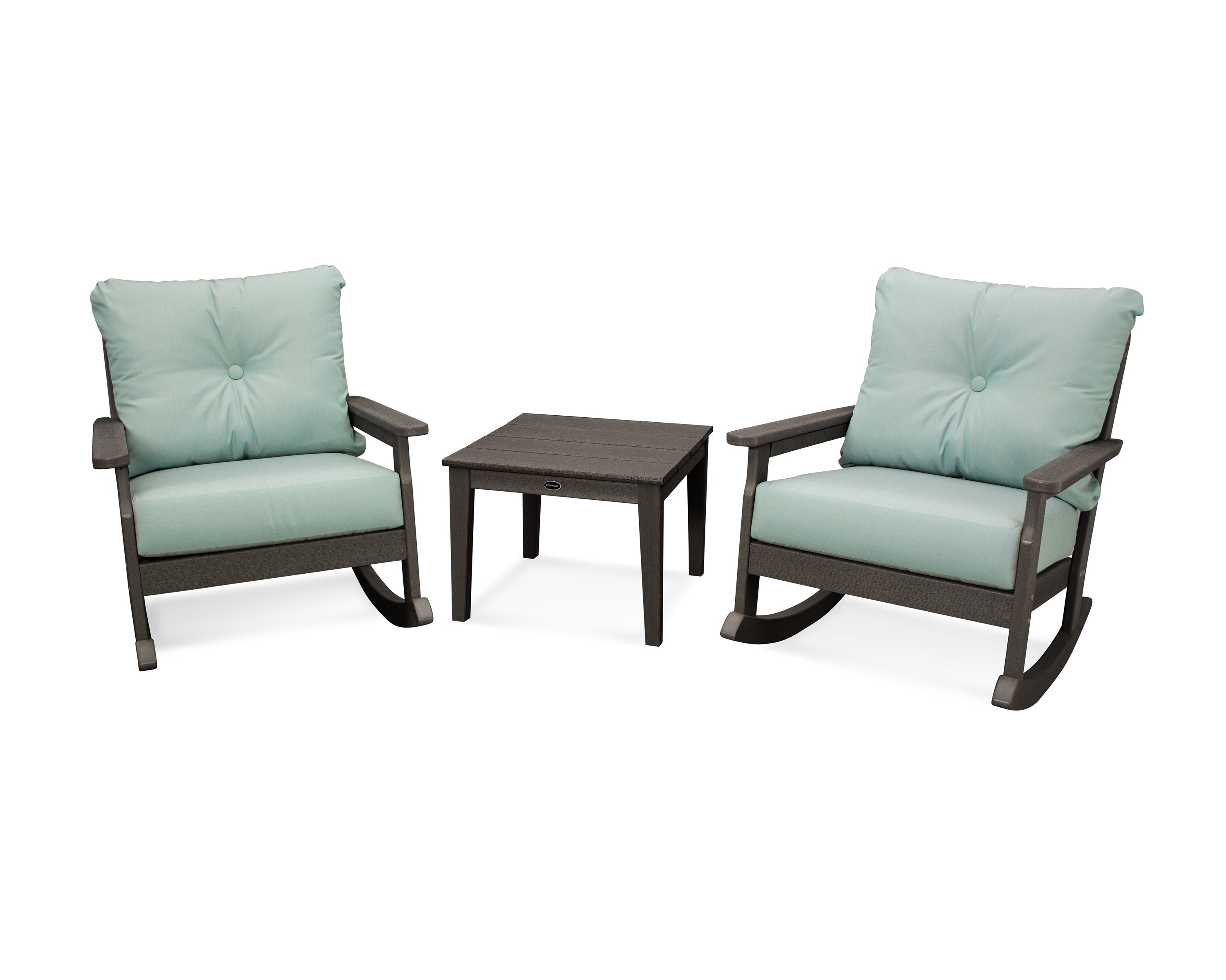 Vineyard 3-Piece Deep Seating Rocker Set in Vintage Coffee / Spa