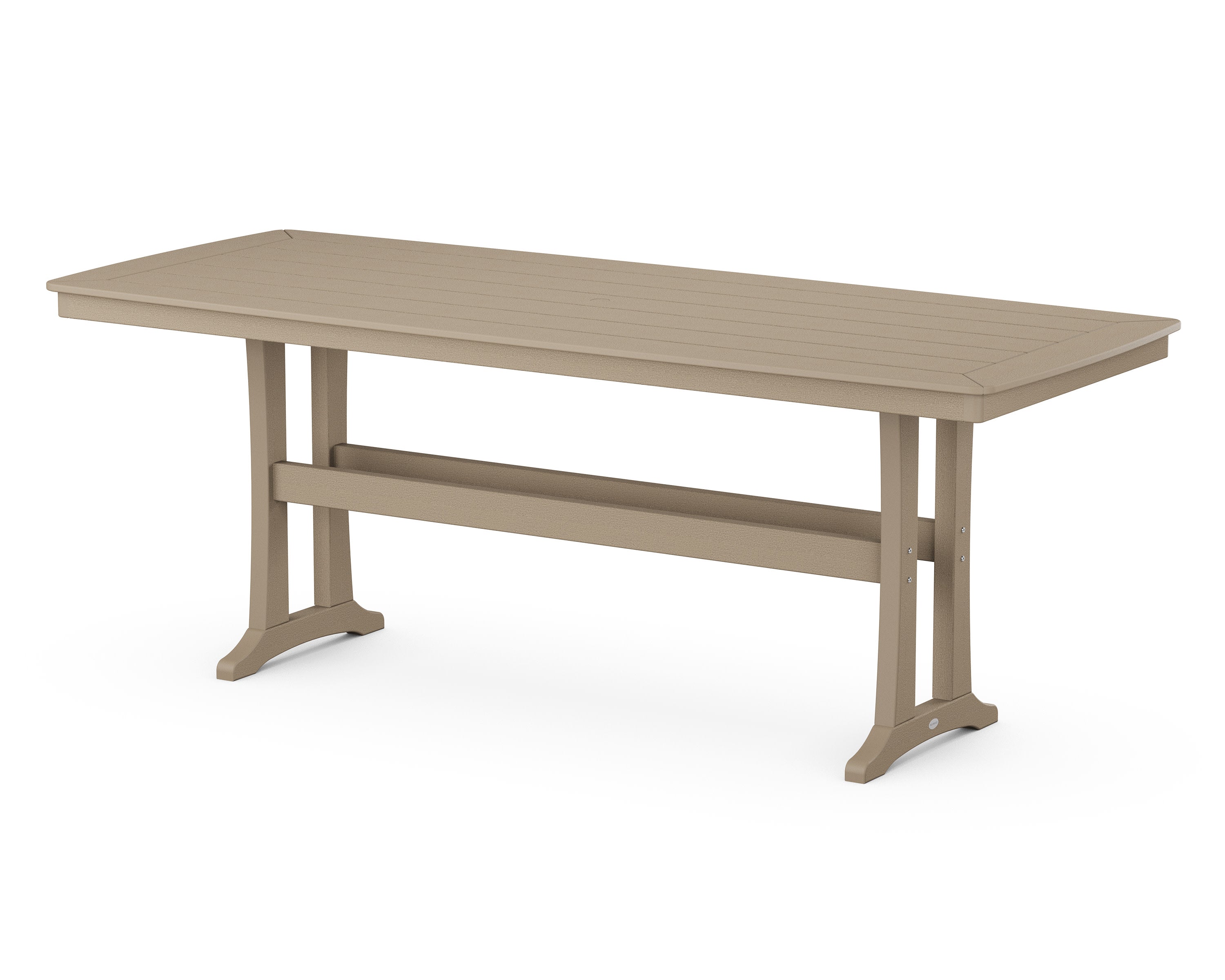 Nautical Trestle 39" x 97" Counter Table in Vintage Sahara