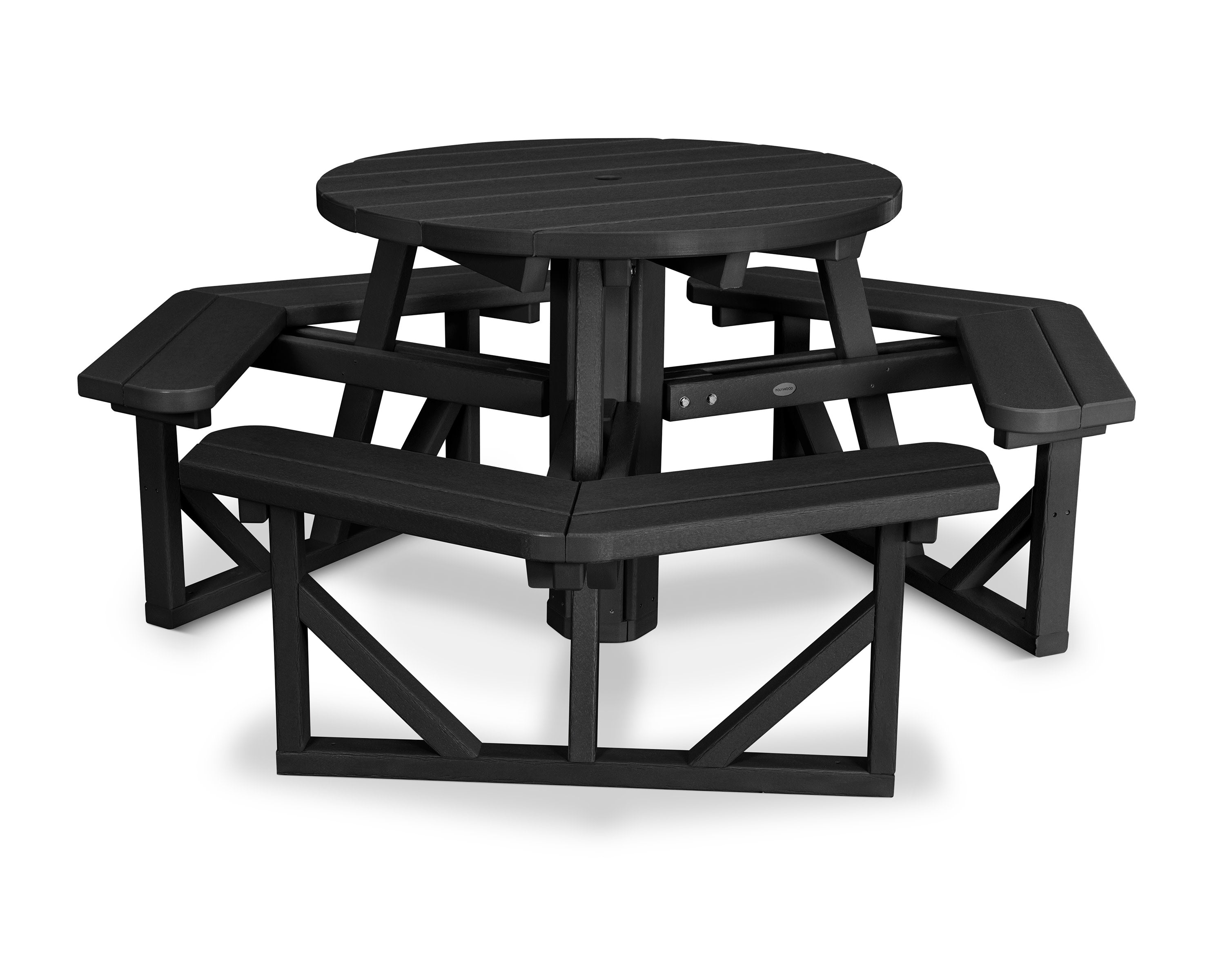 Park 36" Round Picnic Table in Black