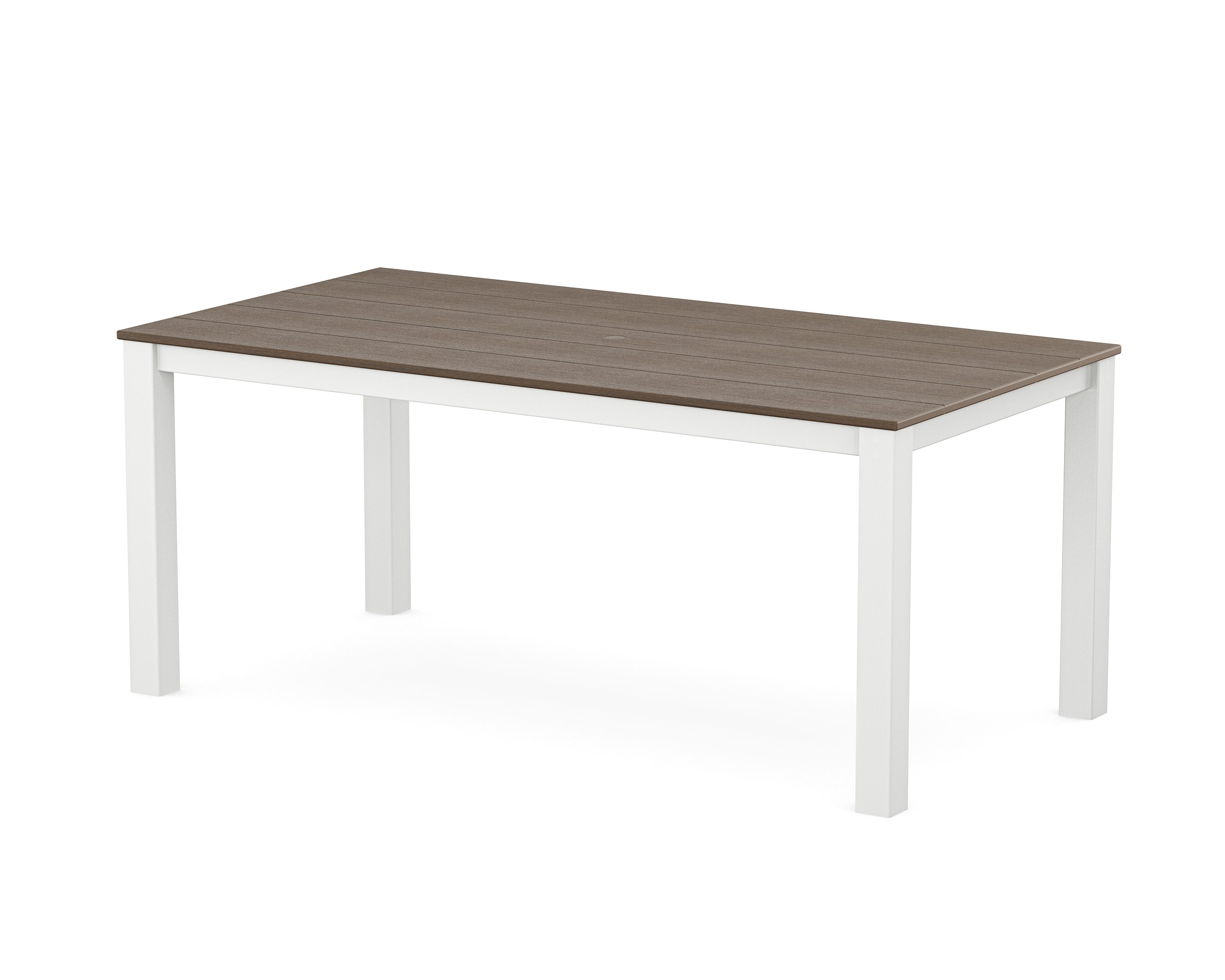 Parsons 38" X 72" Dining Table in White / Kona